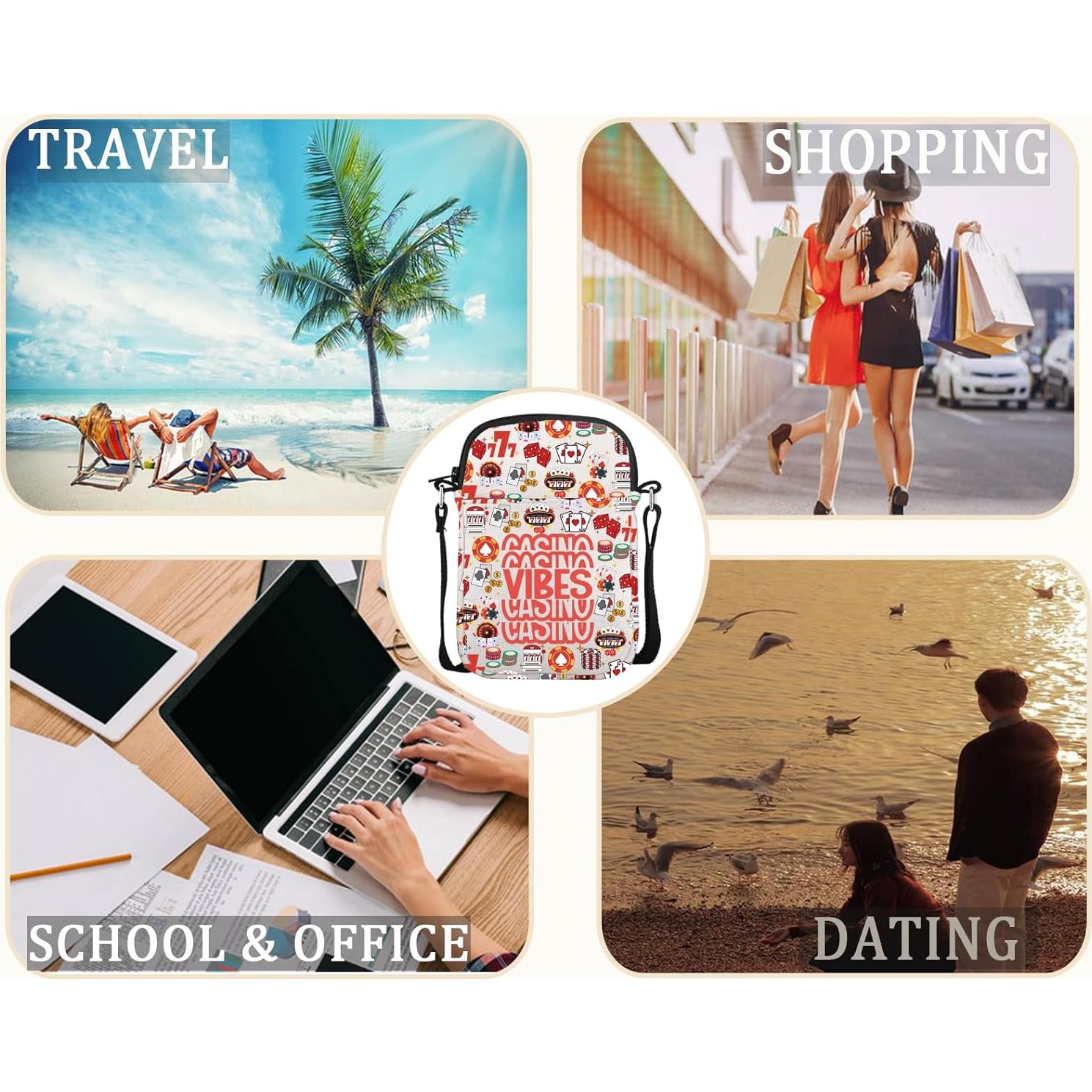 Bolsa Cruzada MEIKIUP Vibes Casino 14.8x21cm Regalo Original