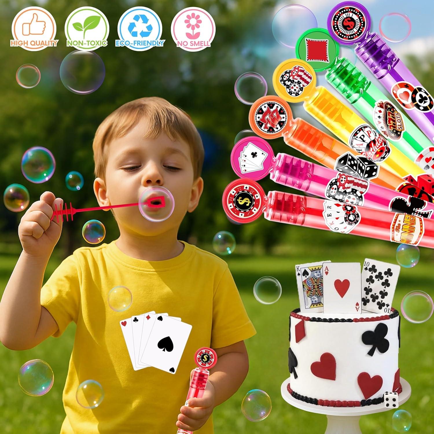 Varitas de Burbuja Temáticas de Casino 24PCS - Suministros de Fiesta