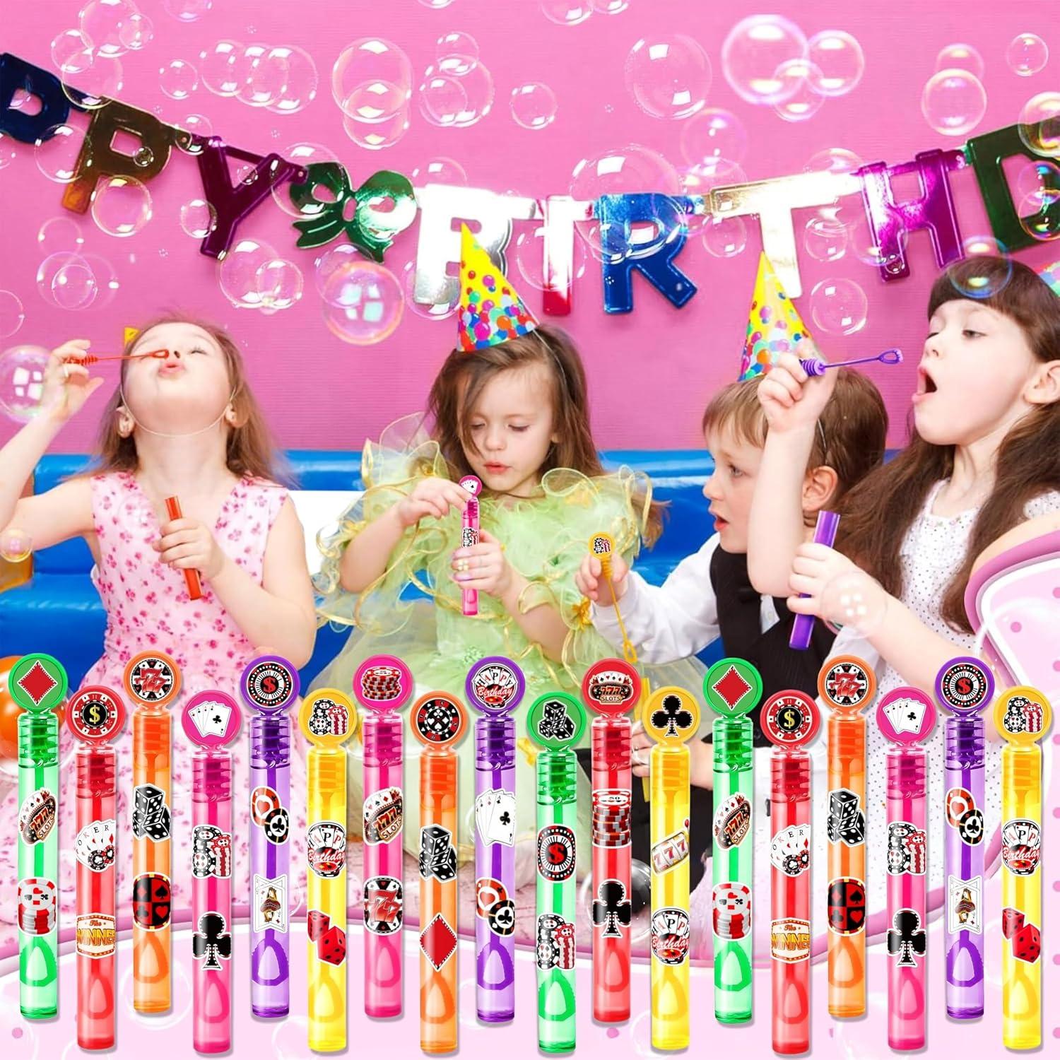 Varitas de Burbuja Temáticas de Casino 24PCS - Suministros de Fiesta