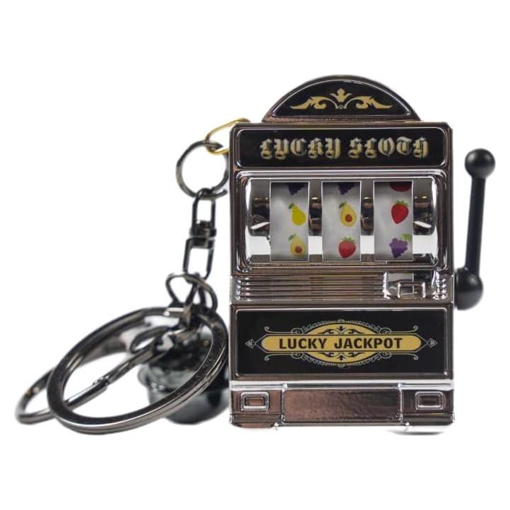 Llavero Creativo Máquina Tragamonedas Plateada para Niños