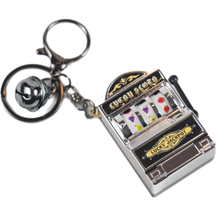 Llavero Creativo Máquina Tragamonedas Plateada para Niños