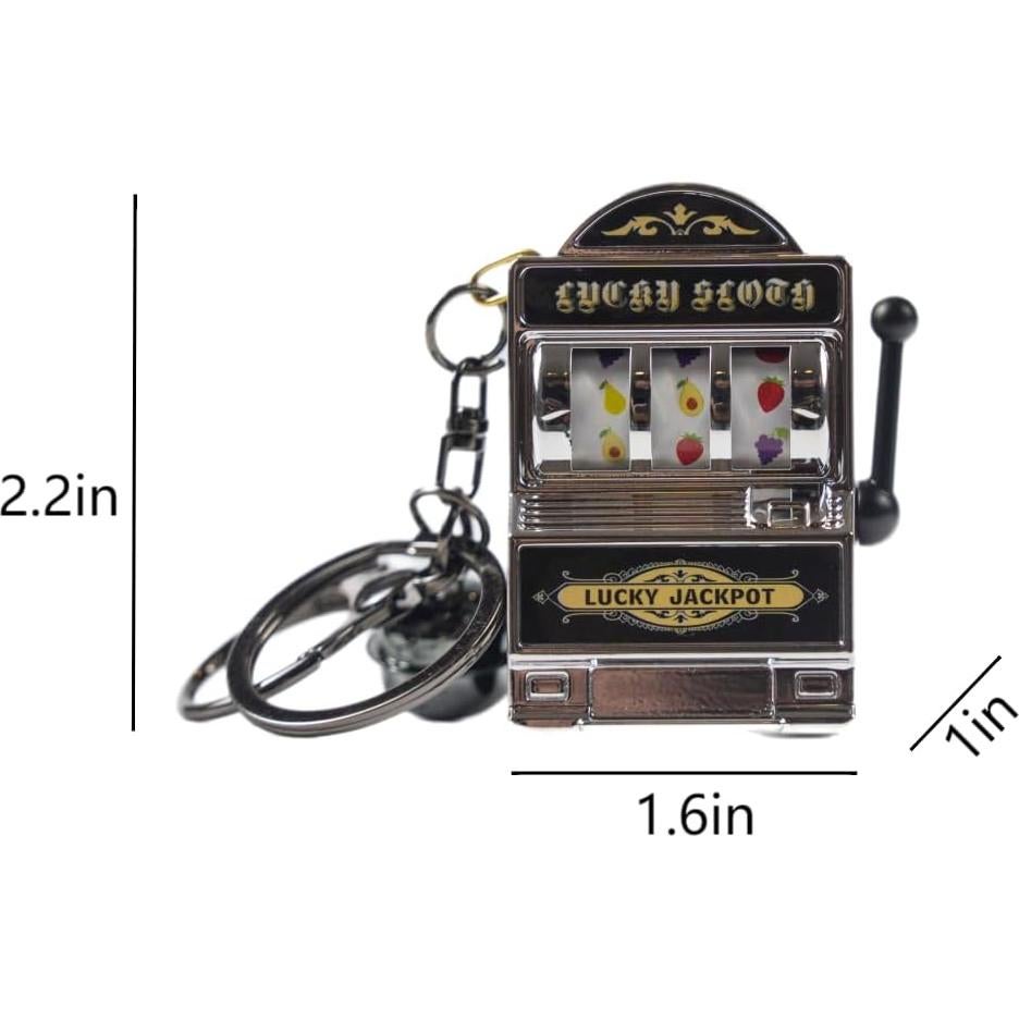 Llavero Creativo Máquina Tragamonedas Plateada para Niños