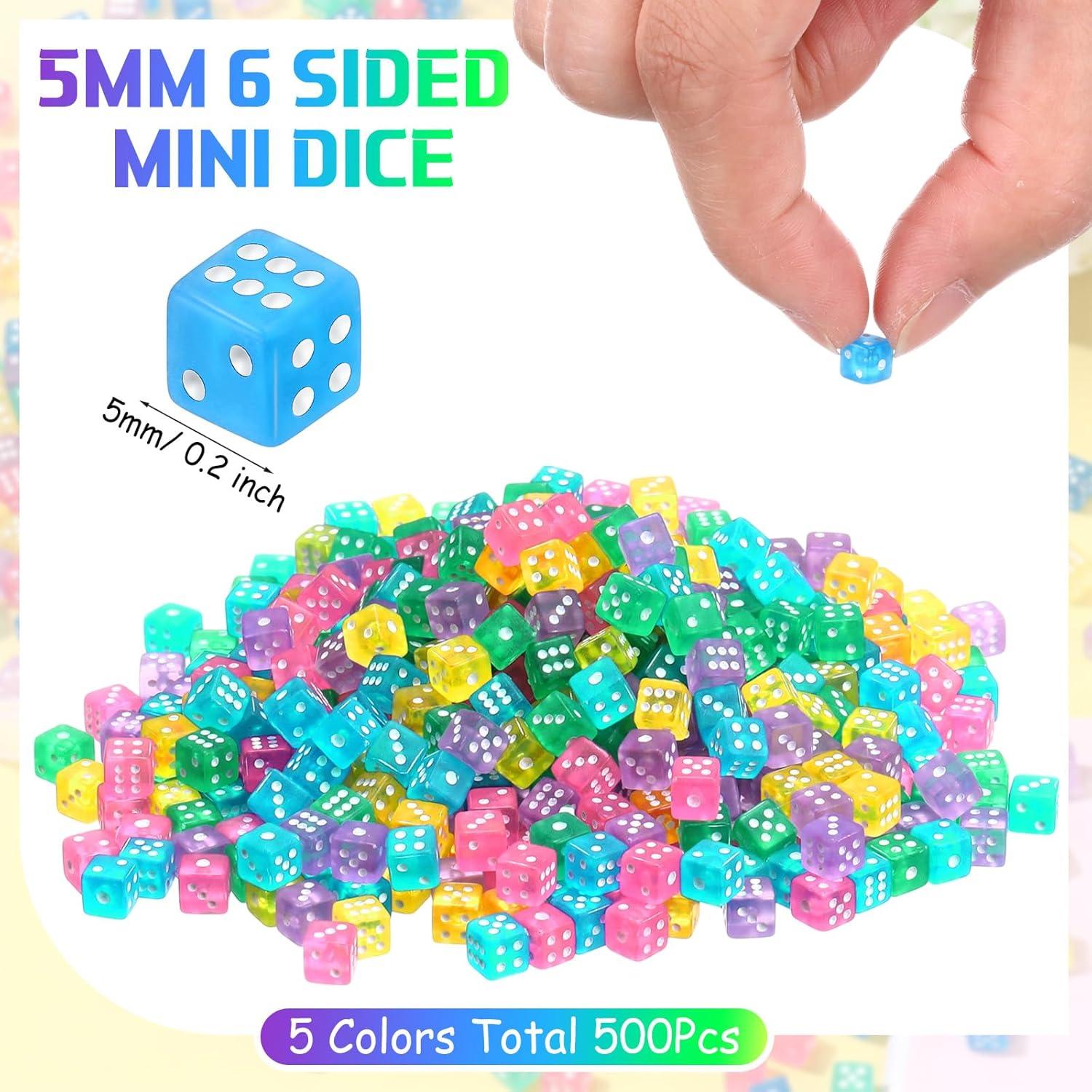 Juego de Dados Mini Poen 500 Piezas Multicolor 5mm
