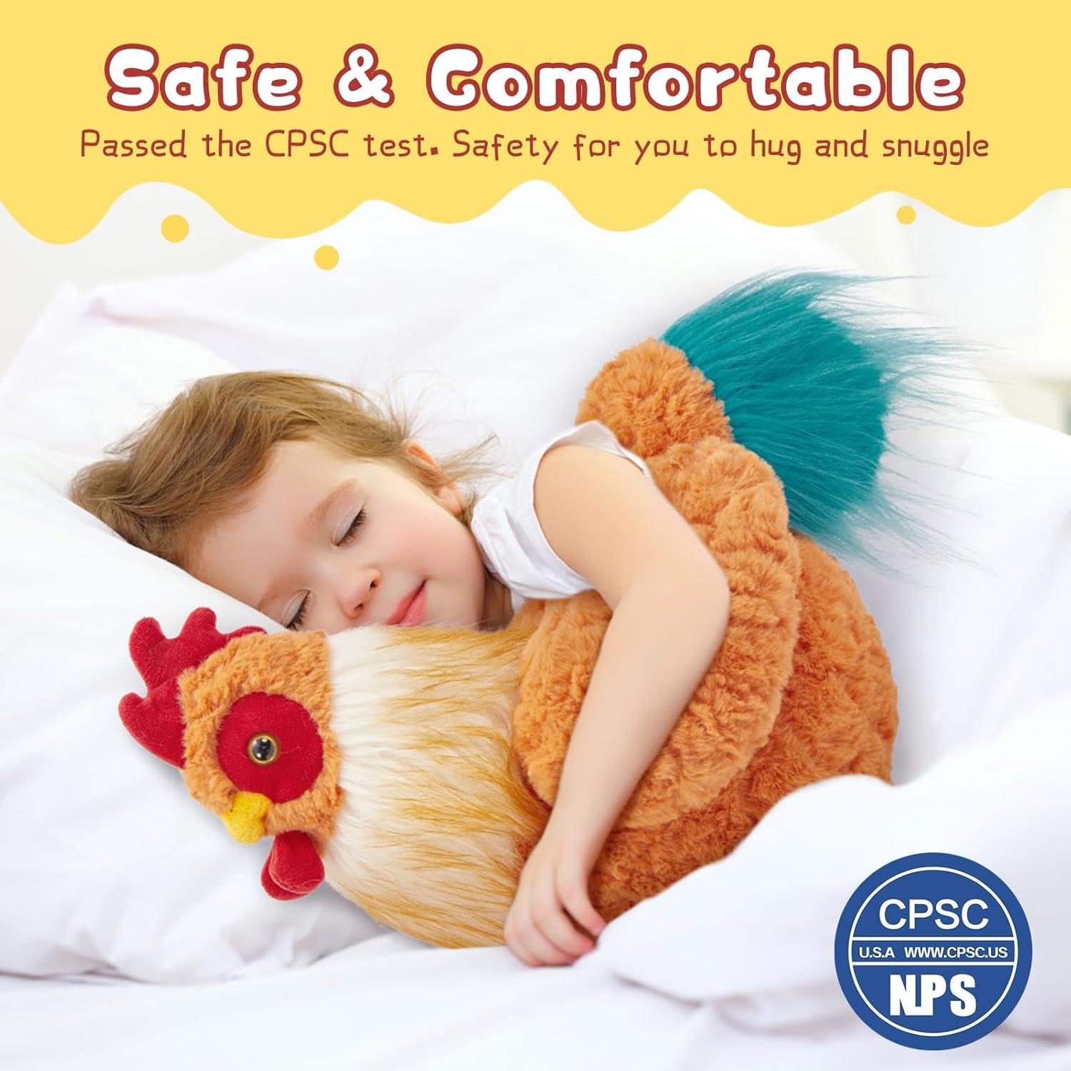 Juguete de Peluche de Pollo Grande 45.72 cm Suave y Acogedor