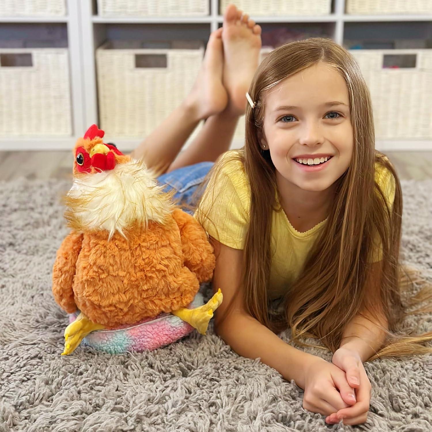 Juguete de Peluche de Pollo Grande 45.72 cm Suave y Acogedor