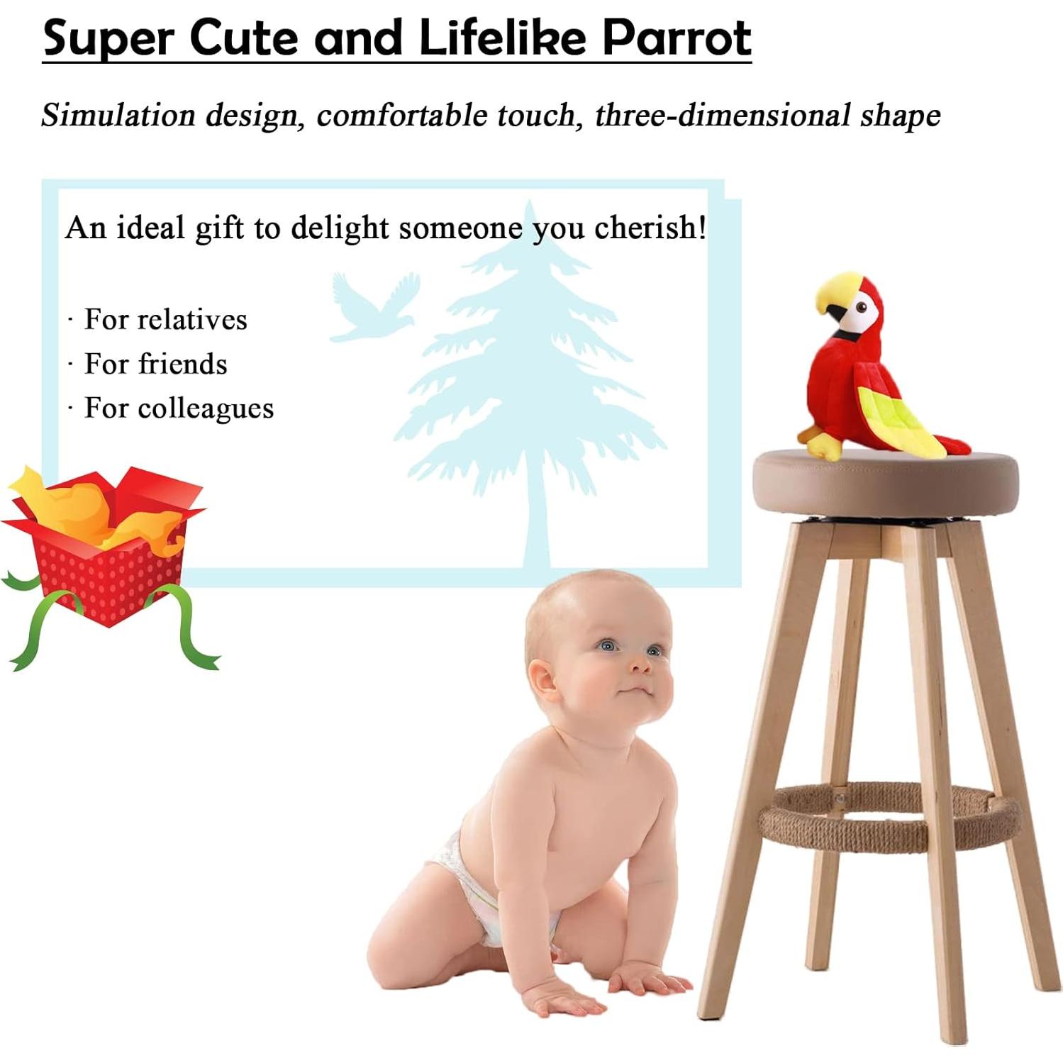 Juguete de Peluche Loro Rojo Zhidiloveyou 27 cm Unisex