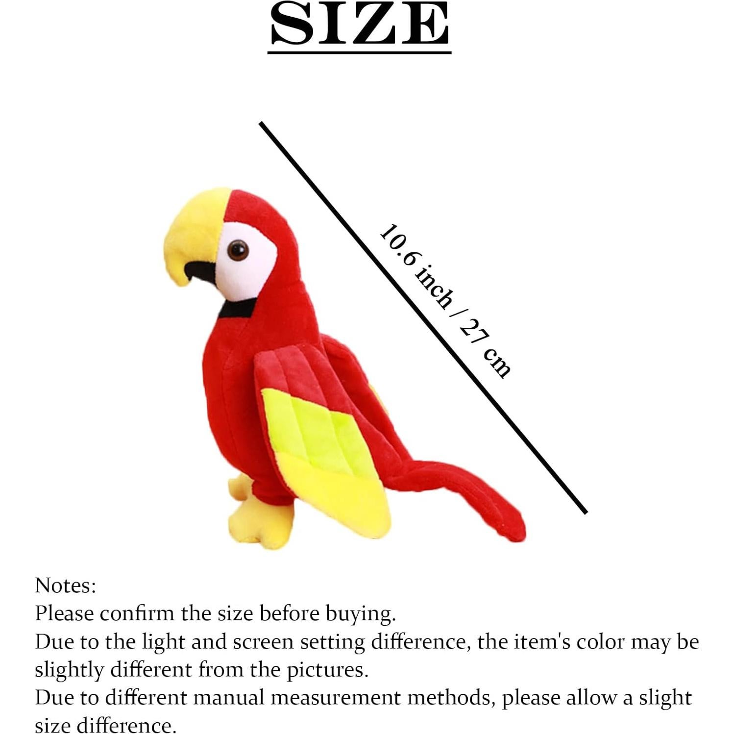 Juguete de Peluche Loro Rojo Zhidiloveyou 27 cm Unisex