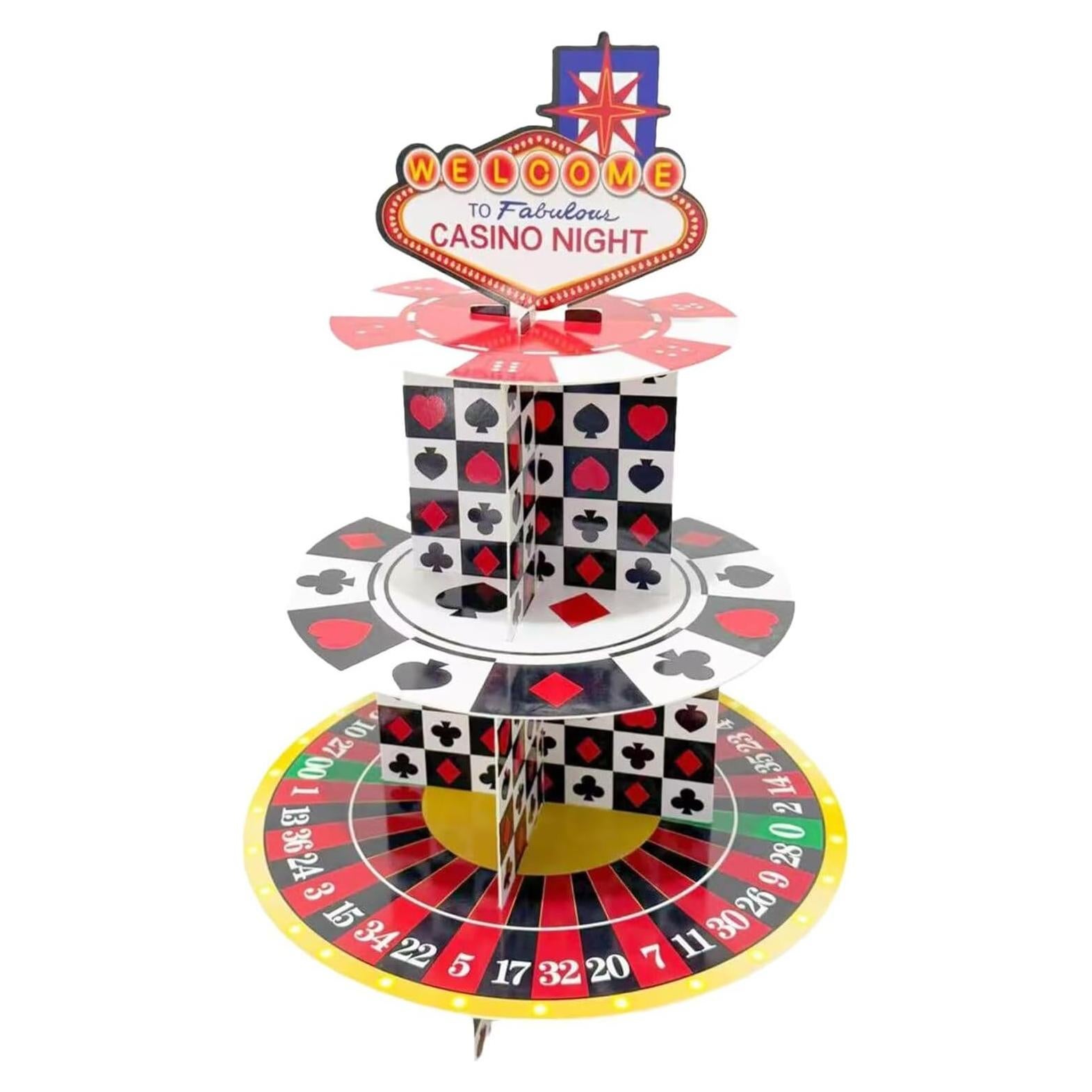 Soporte para Cupcakes de Cartón Pau1Hami1ton Las Vegas 3 Niveles