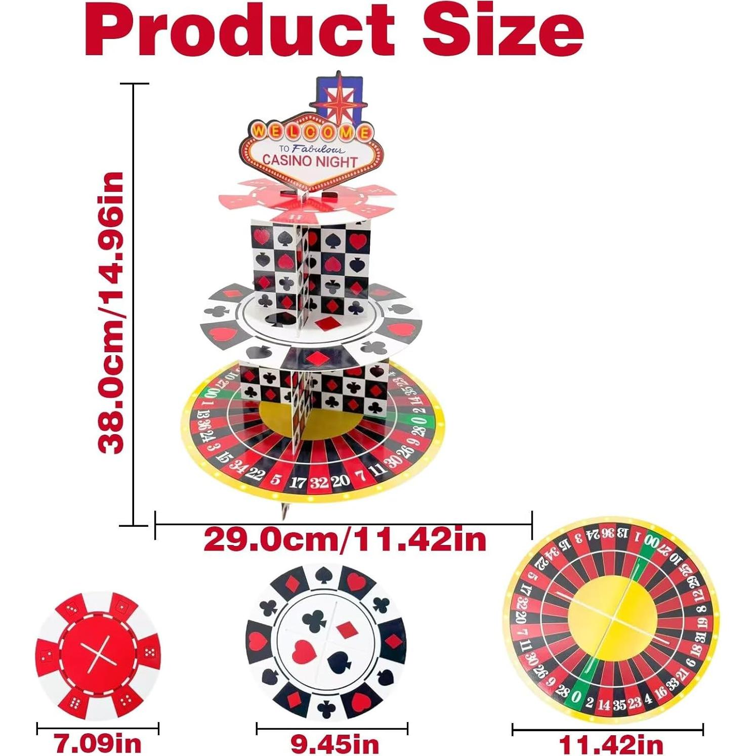 Soporte para Cupcakes de Cartón Pau1Hami1ton Las Vegas 3 Niveles