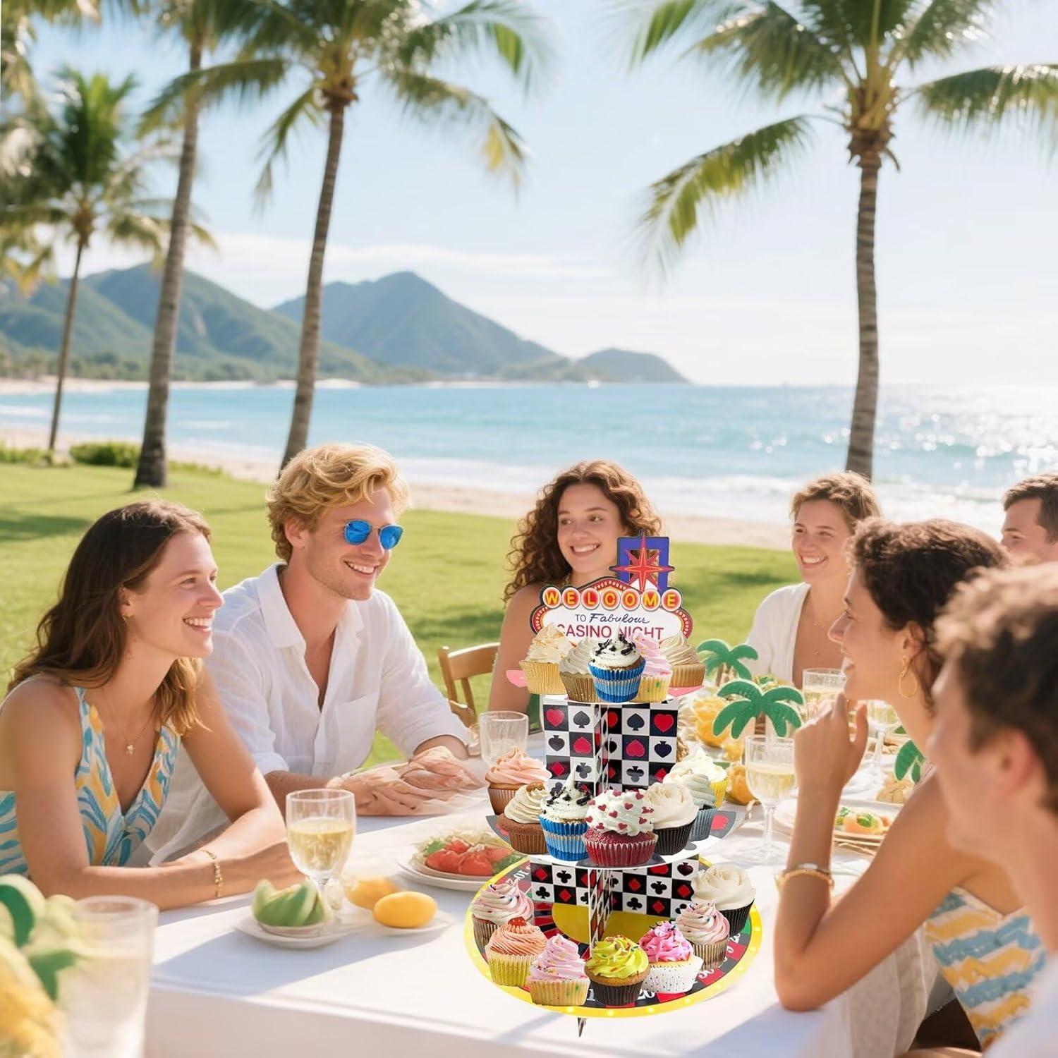 Soporte para Cupcakes de Cartón Pau1Hami1ton Las Vegas 3 Niveles