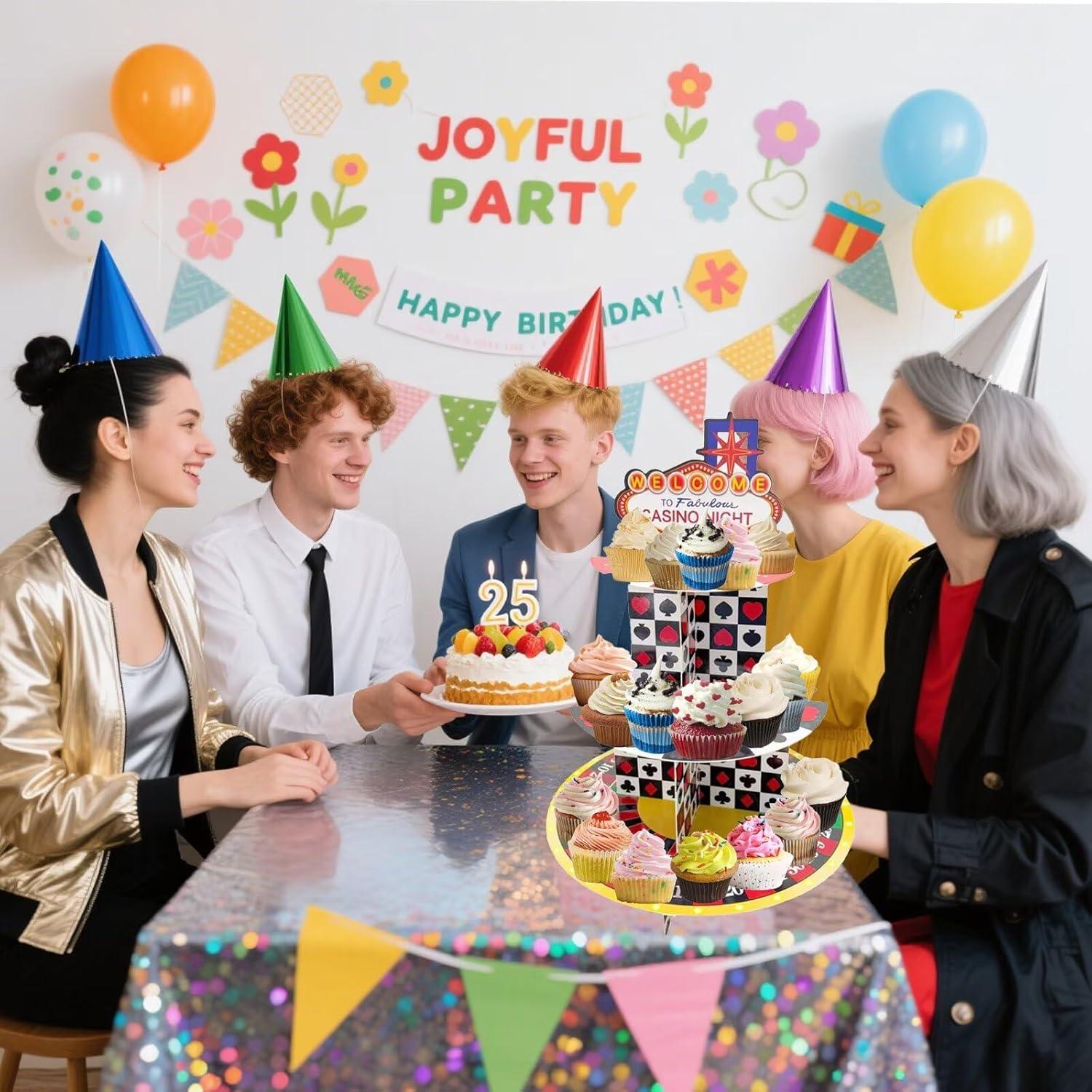 Soporte para Cupcakes de Cartón Pau1Hami1ton Las Vegas 3 Niveles