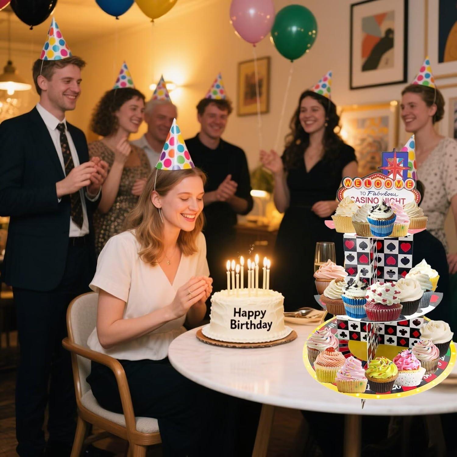 Soporte para Cupcakes de Cartón Pau1Hami1ton Las Vegas 3 Niveles