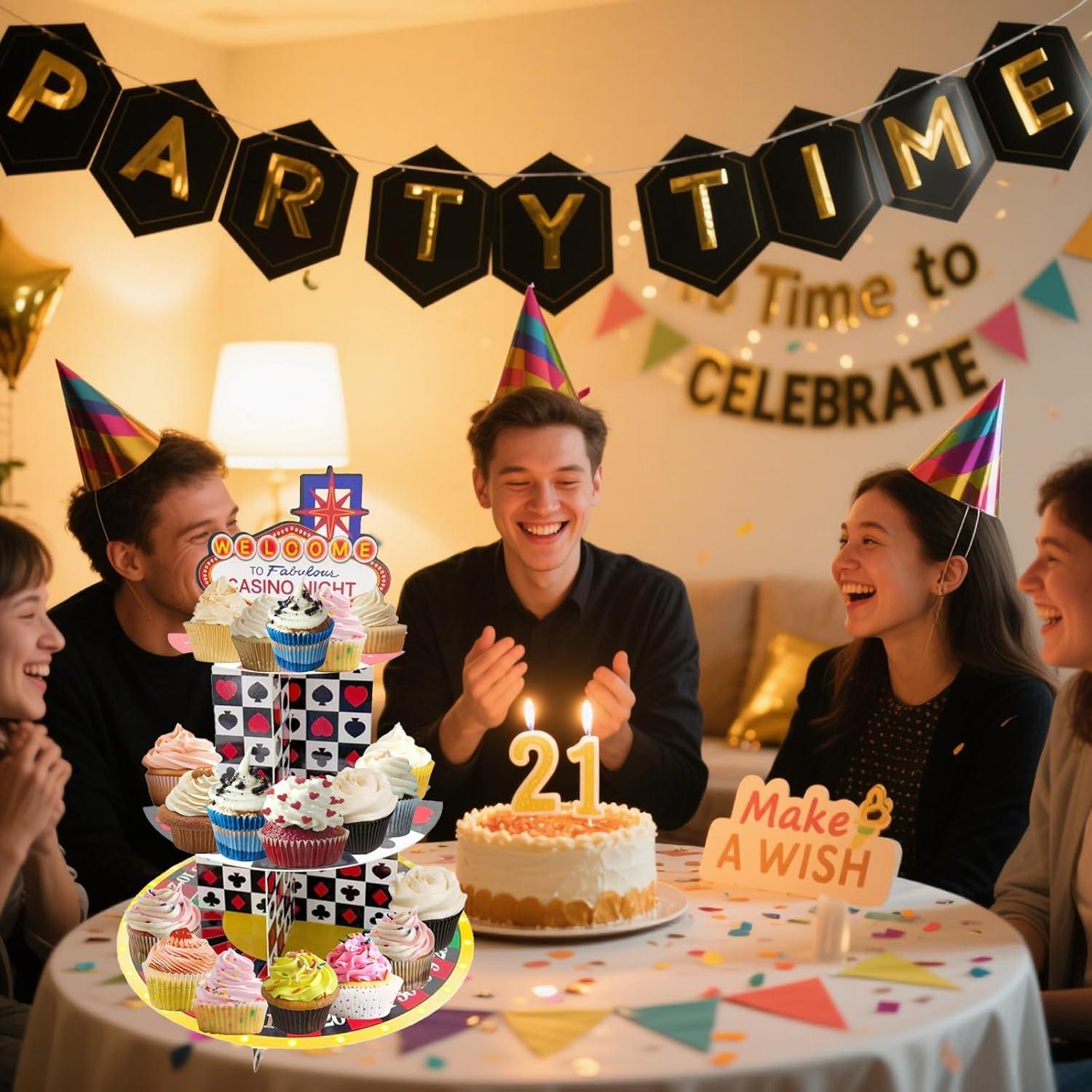 Soporte para Cupcakes de Cartón Pau1Hami1ton Las Vegas 3 Niveles