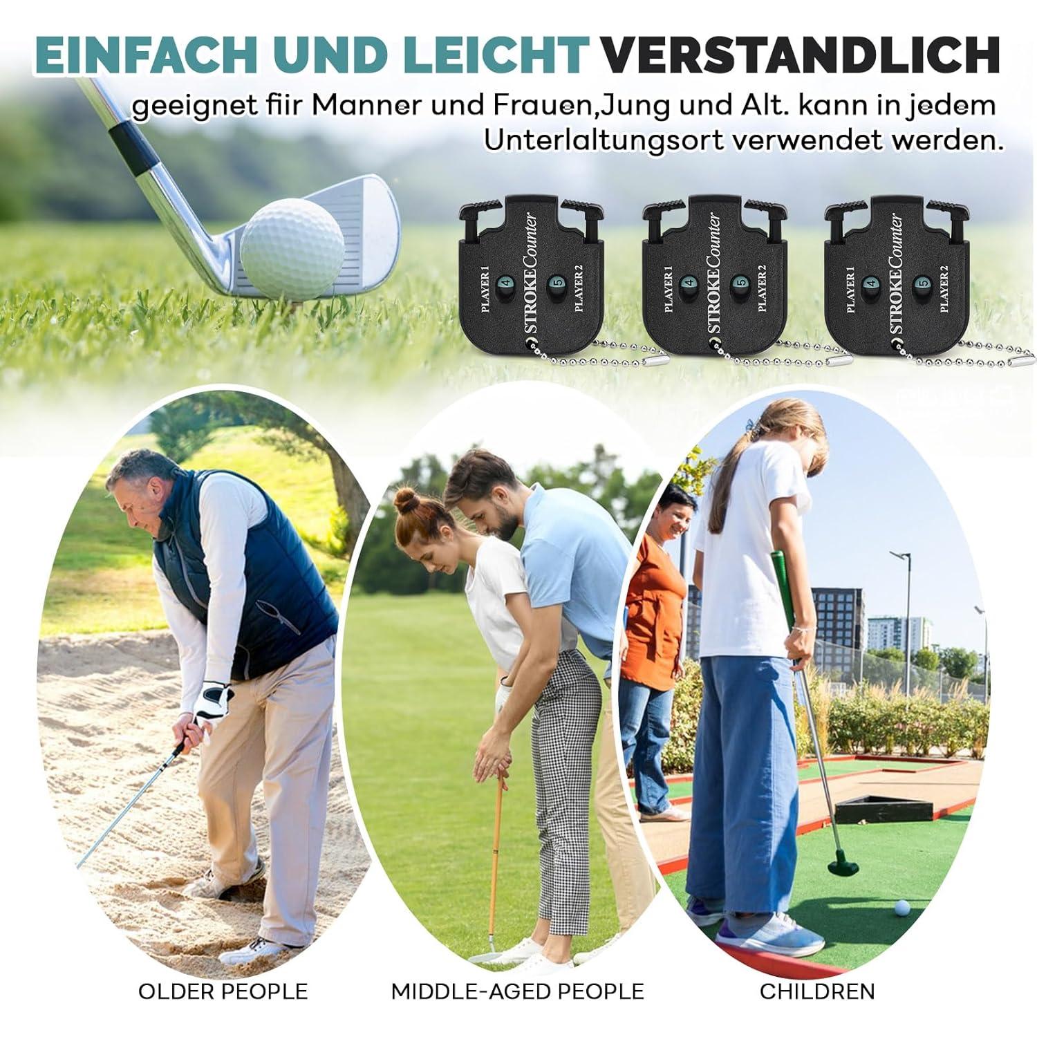 Contador de Puntuación de Golf Donmnemb XXG - 3 Piezas