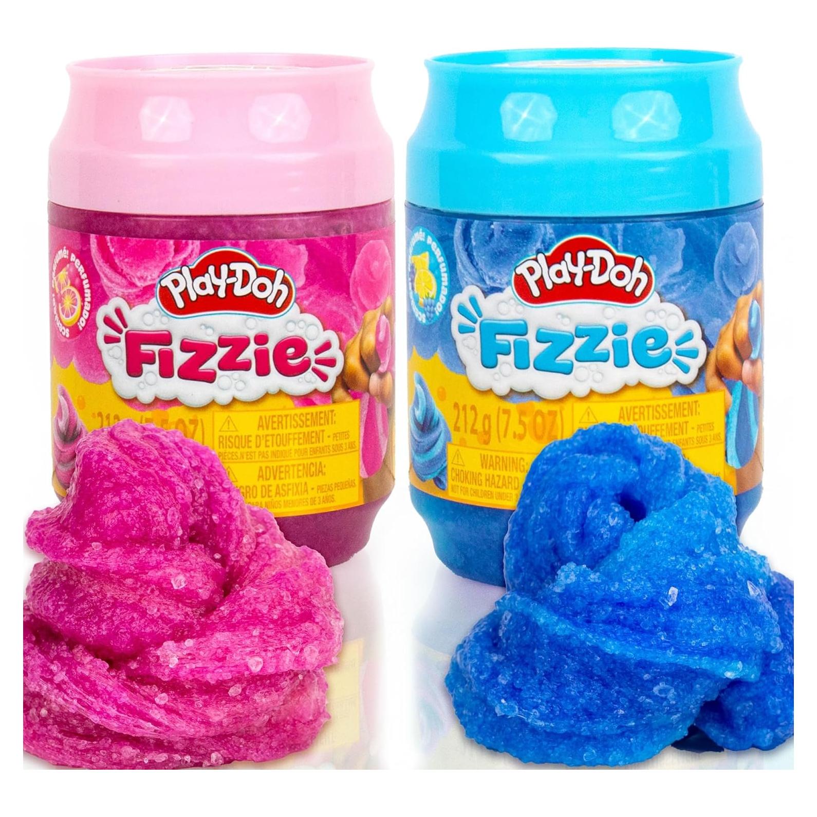Play-Doh Fizzie 2-Pack - Latas de 184 g con Aromas de Fresa y Frambuesa