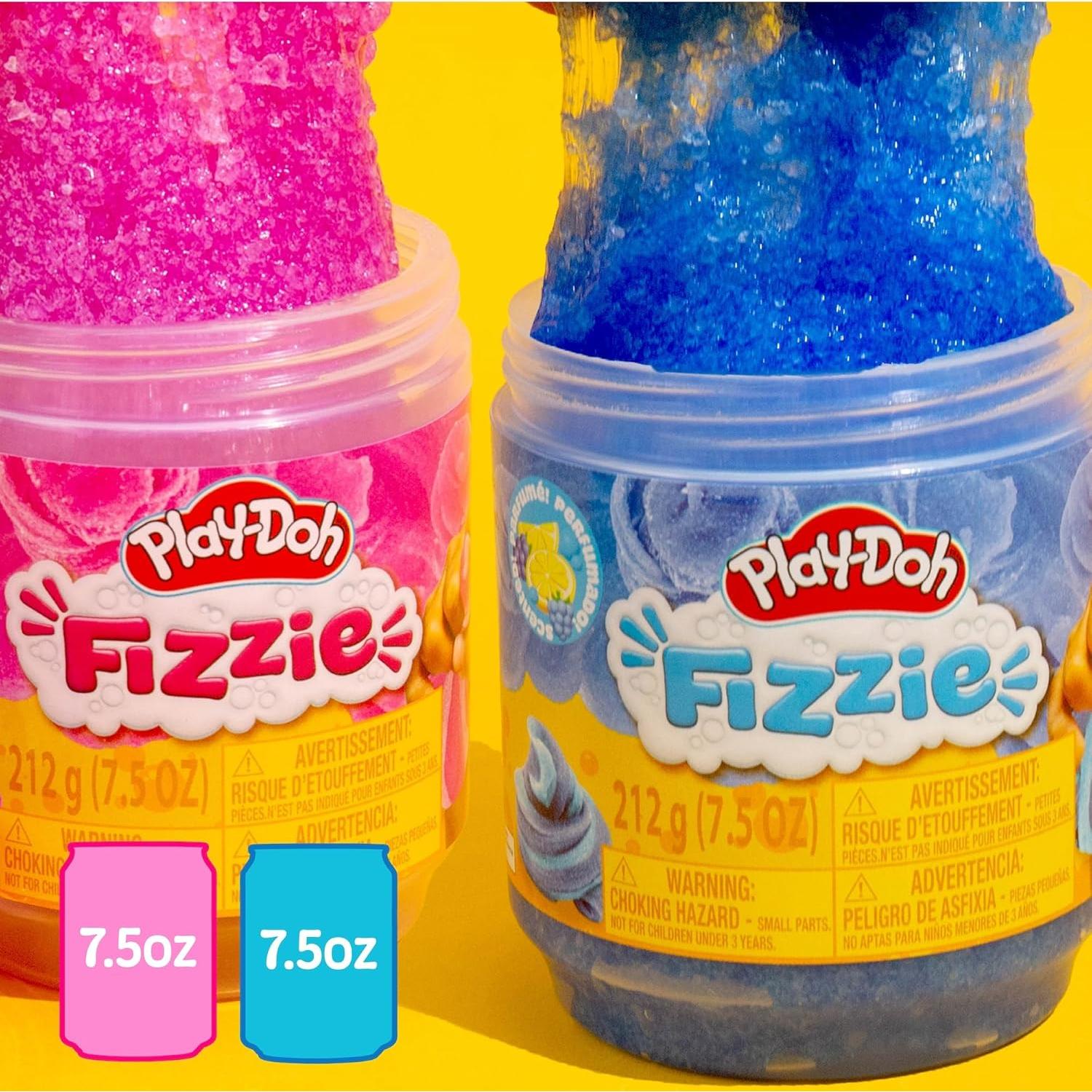 Play-Doh Fizzie 2-Pack - Latas de 184 g con Aromas de Fresa y Frambuesa