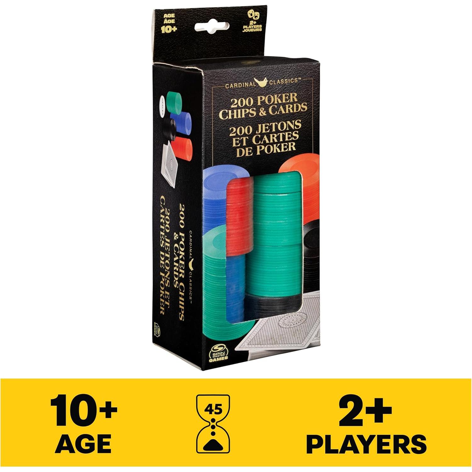 Set de Póker Spin Master 200 Fichas y Baraja Texas Hold 'Em