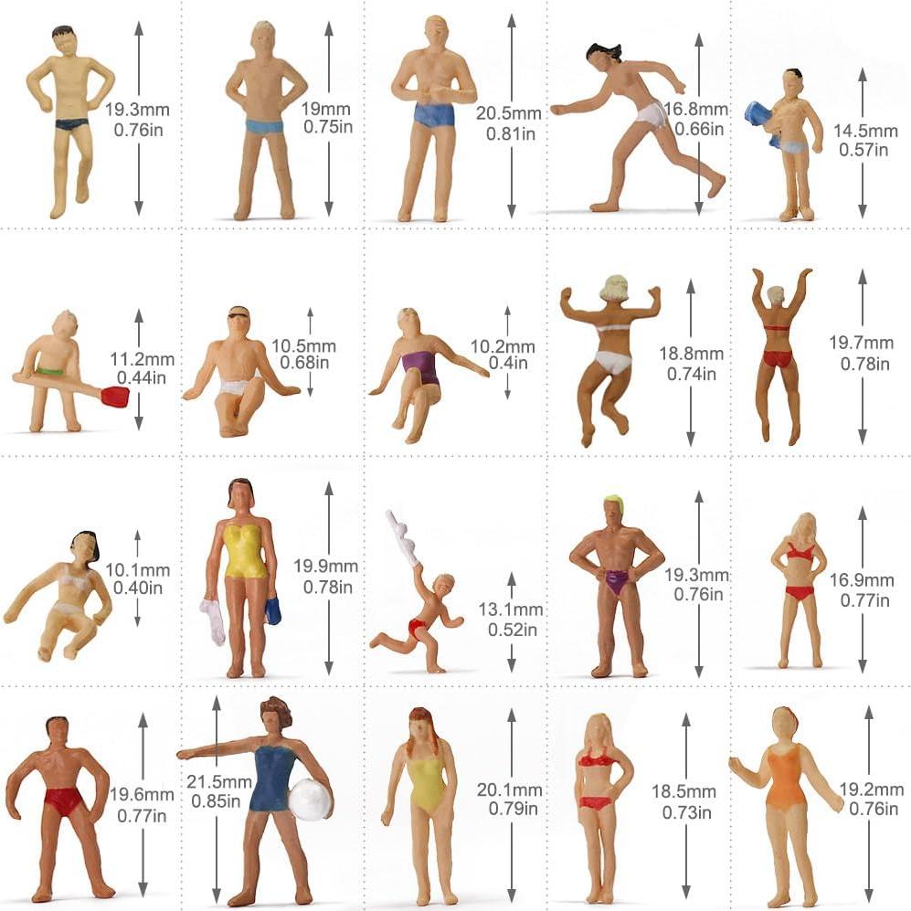 Figuras de Modelos de Trenes Evemodel P8718 40pcs Escala HO