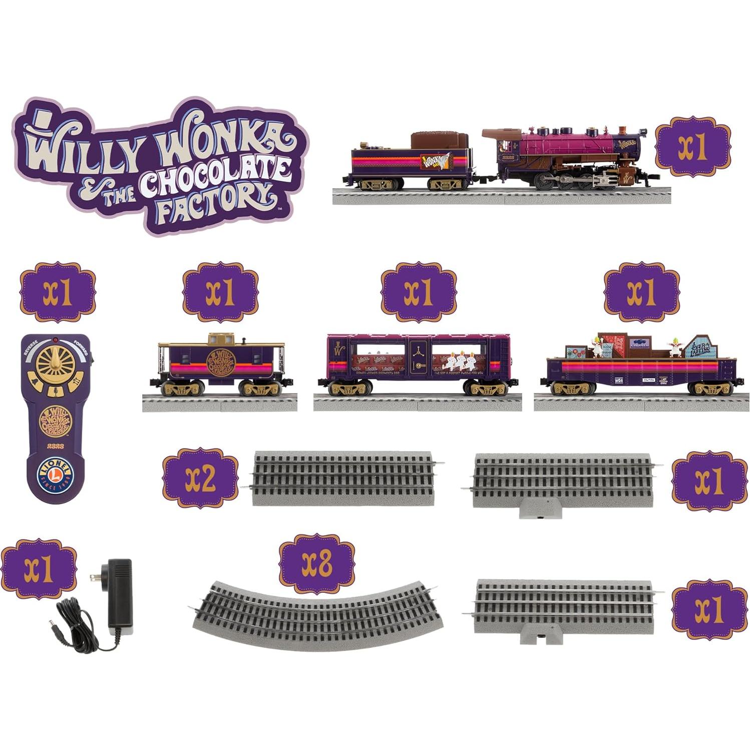 Juego de Trenes Eléctrico O Gauge Lionel Willy Wonka 5.0 Bluetooth