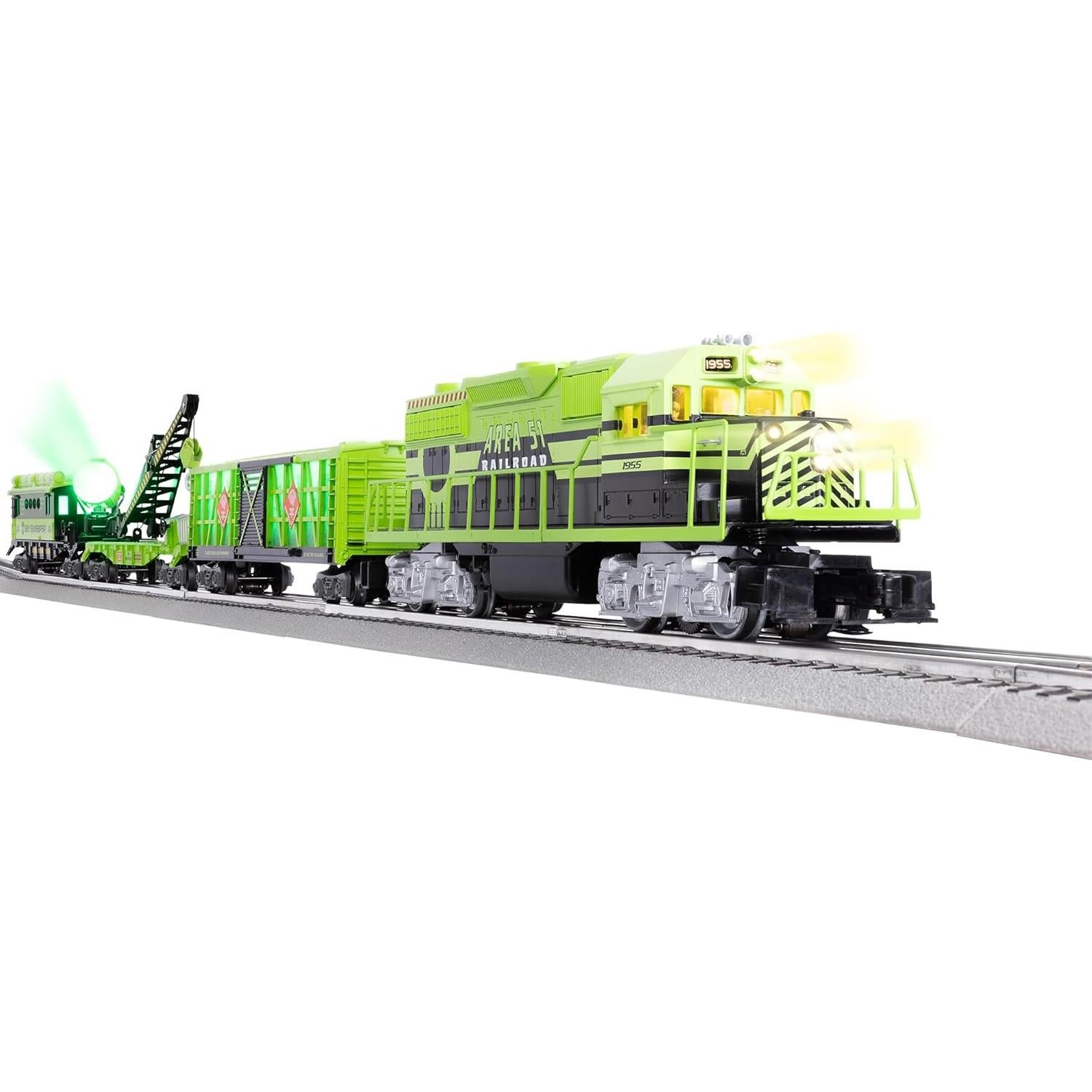 Tren de Carga Eléctrico LionChief O Gauge Área 51 Bluetooth