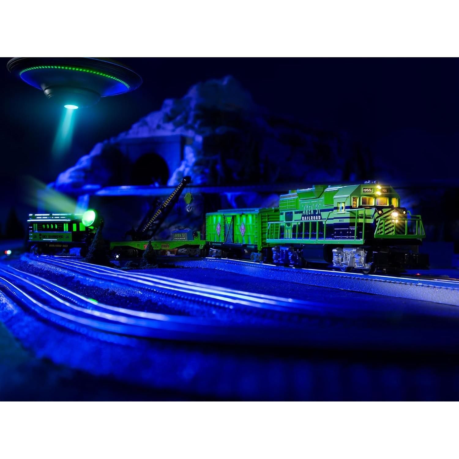 Tren de Carga Eléctrico LionChief O Gauge Área 51 Bluetooth