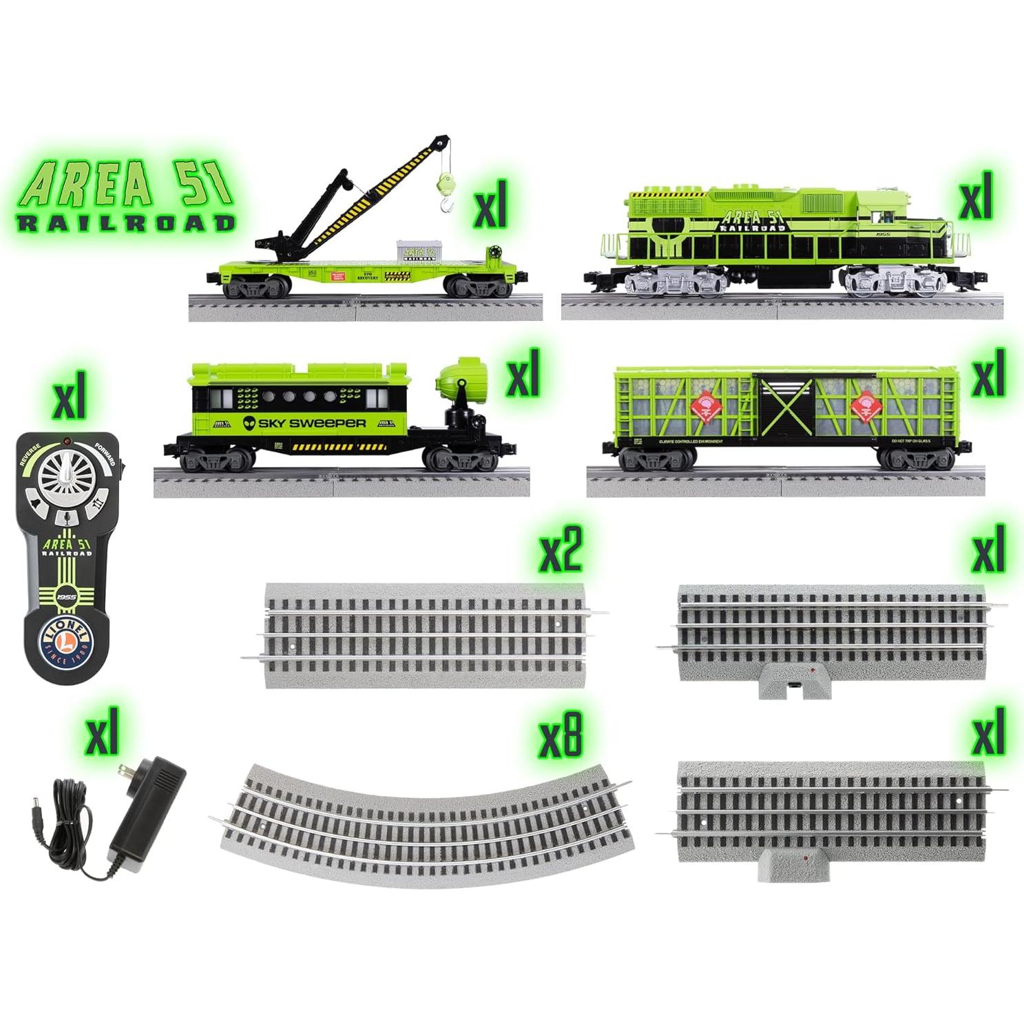 Tren de Carga Eléctrico LionChief O Gauge Área 51 Bluetooth