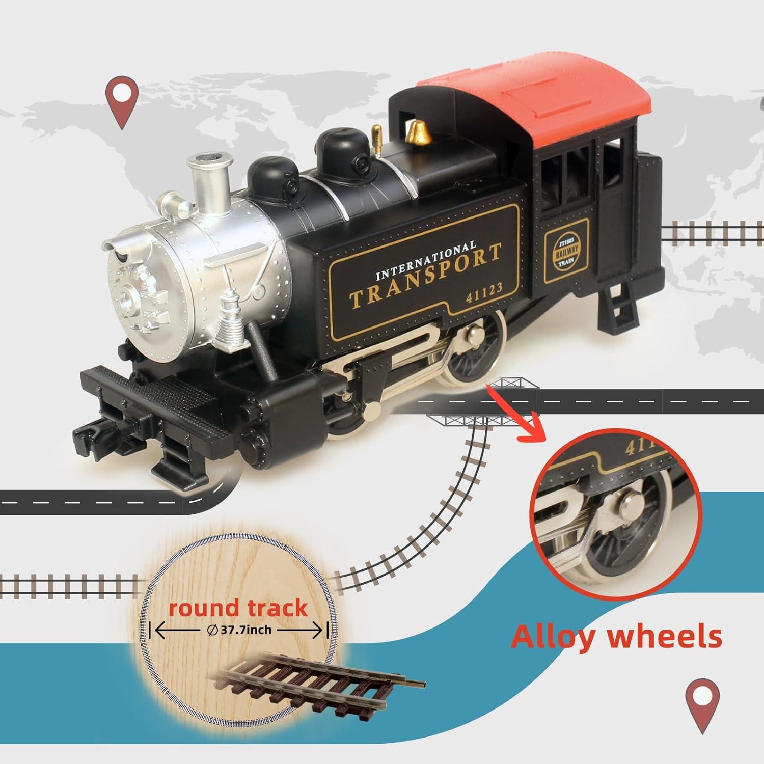 Conjunto de trenes eléctricos HO HRZPACT locomotora negra control remoto