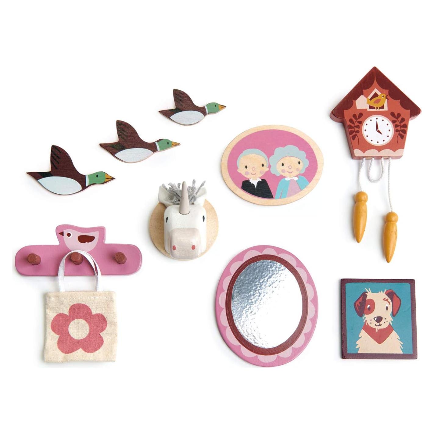 Kit de Decoración de Pared para Casa de Muñecas Tender Leaf - 10 Piezas