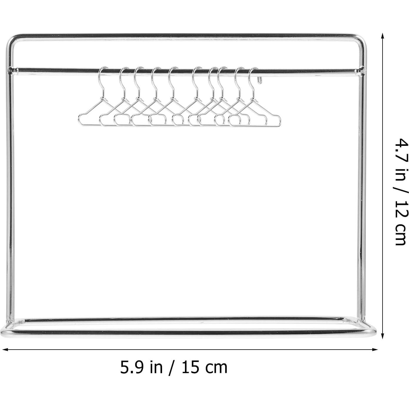 Conjunto de Percheros de Ropa de Muñeca Toddmomy - Hierro Miniatura