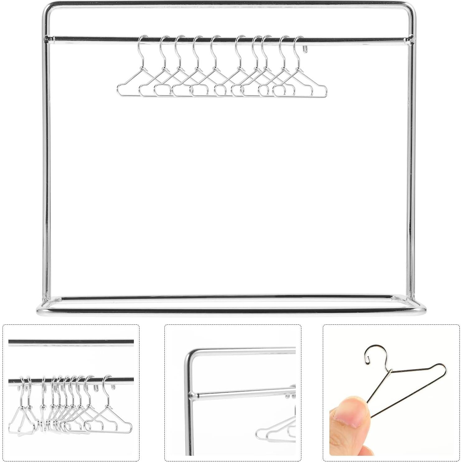 Conjunto de Percheros de Ropa de Muñeca Toddmomy - Hierro Miniatura