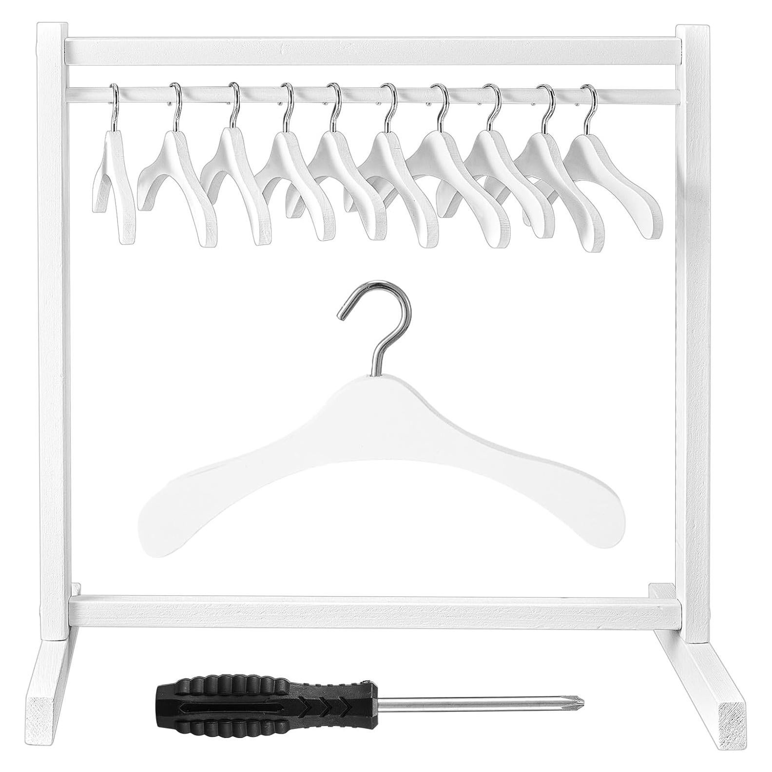 Perchero de Ropa para Muñecas Civaner 11 Pcs Blanco 30 cm