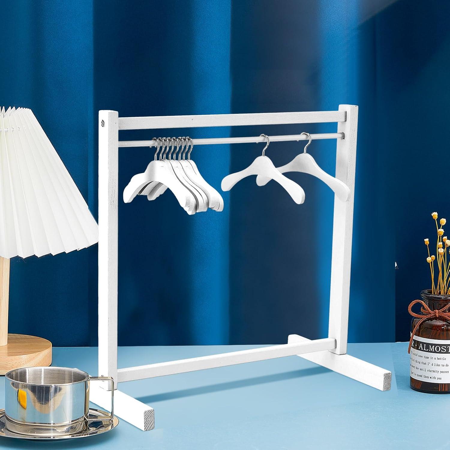 Perchero de Ropa para Muñecas Civaner 11 Pcs Blanco 30 cm