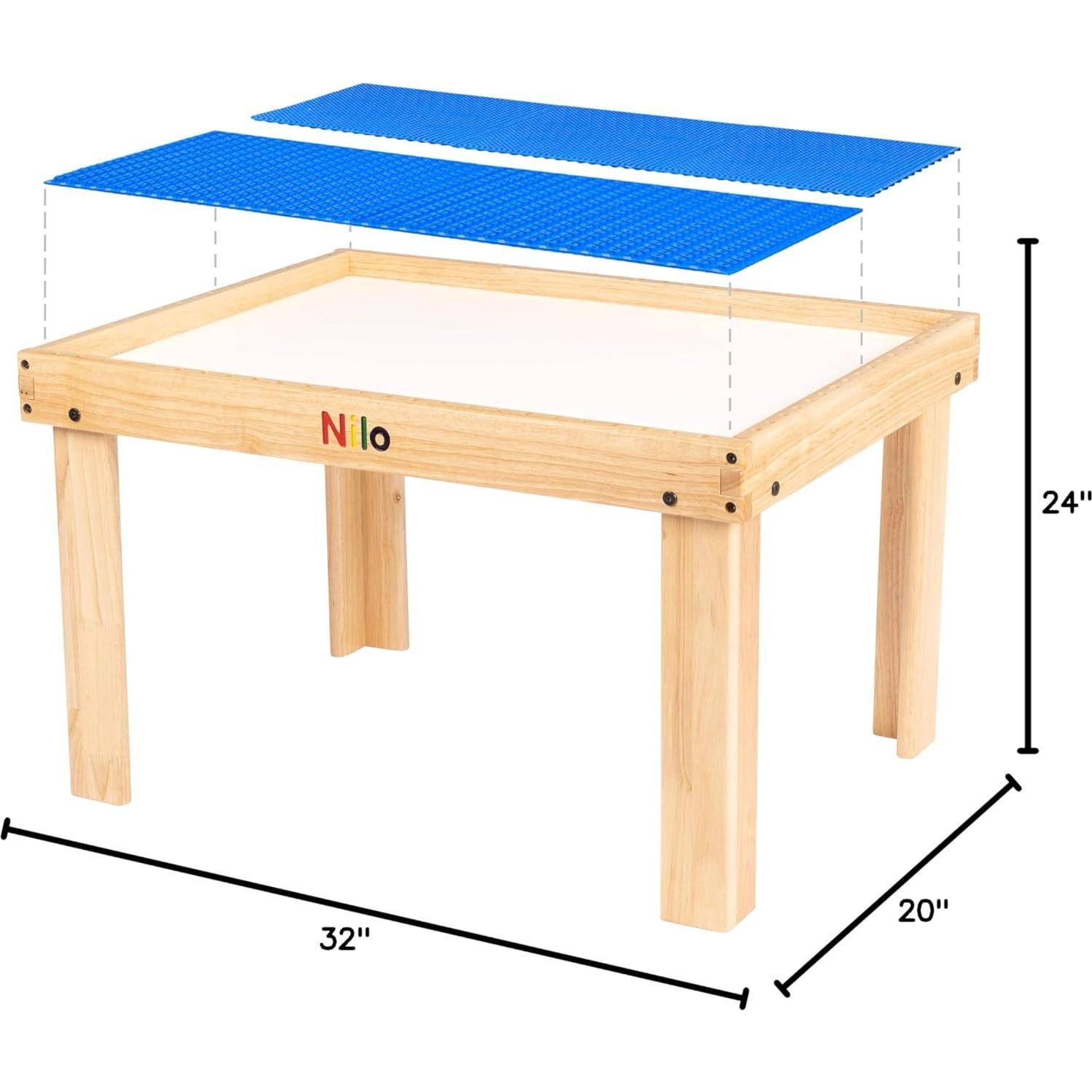 Mesa de Actividades NILO N34 para Niños con Placas Base Azules