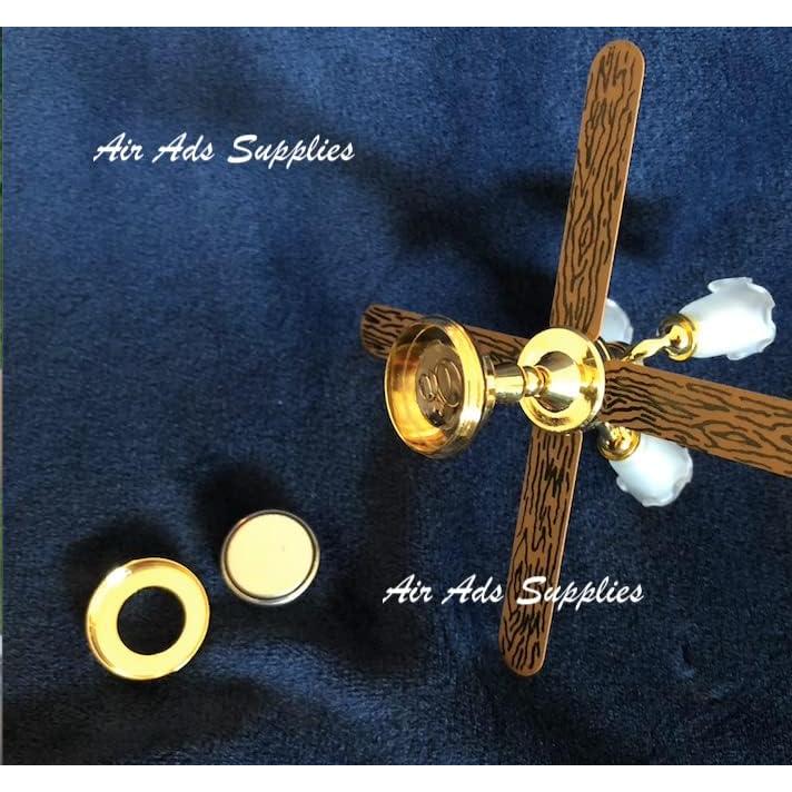 Candelabro de Techo LED Miniatura 1:12 Dorado Metal