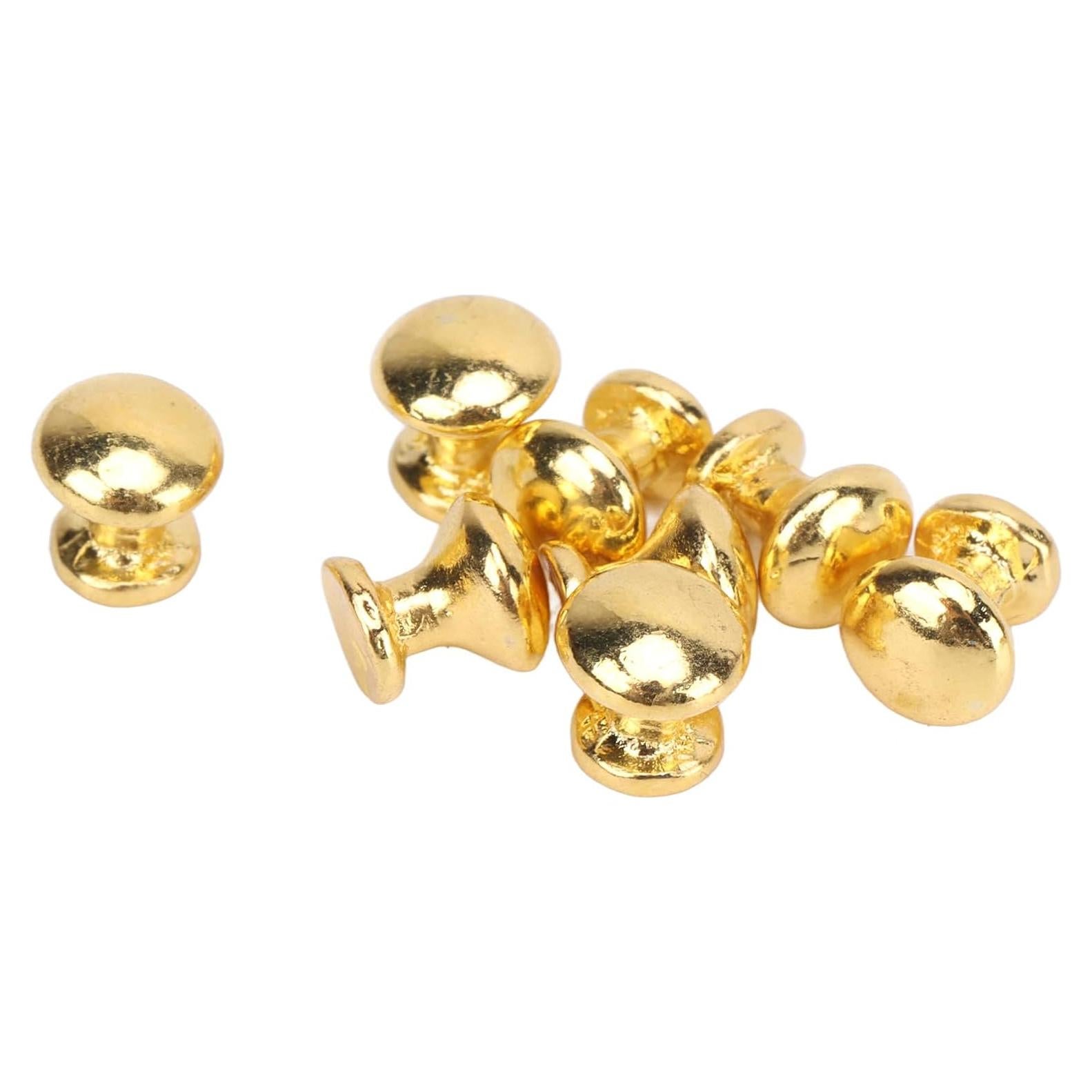 Manijas de Puerta para Casa de Muñecas Keenso 8 Pcs Metal Dorado