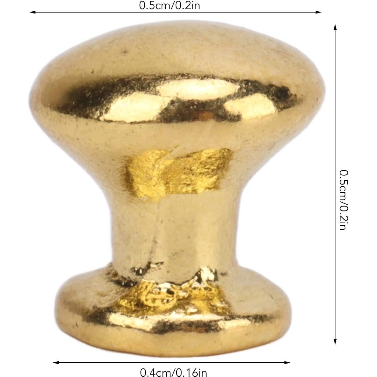 Manijas de Puerta para Casa de Muñecas Keenso 8 Pcs Metal Dorado