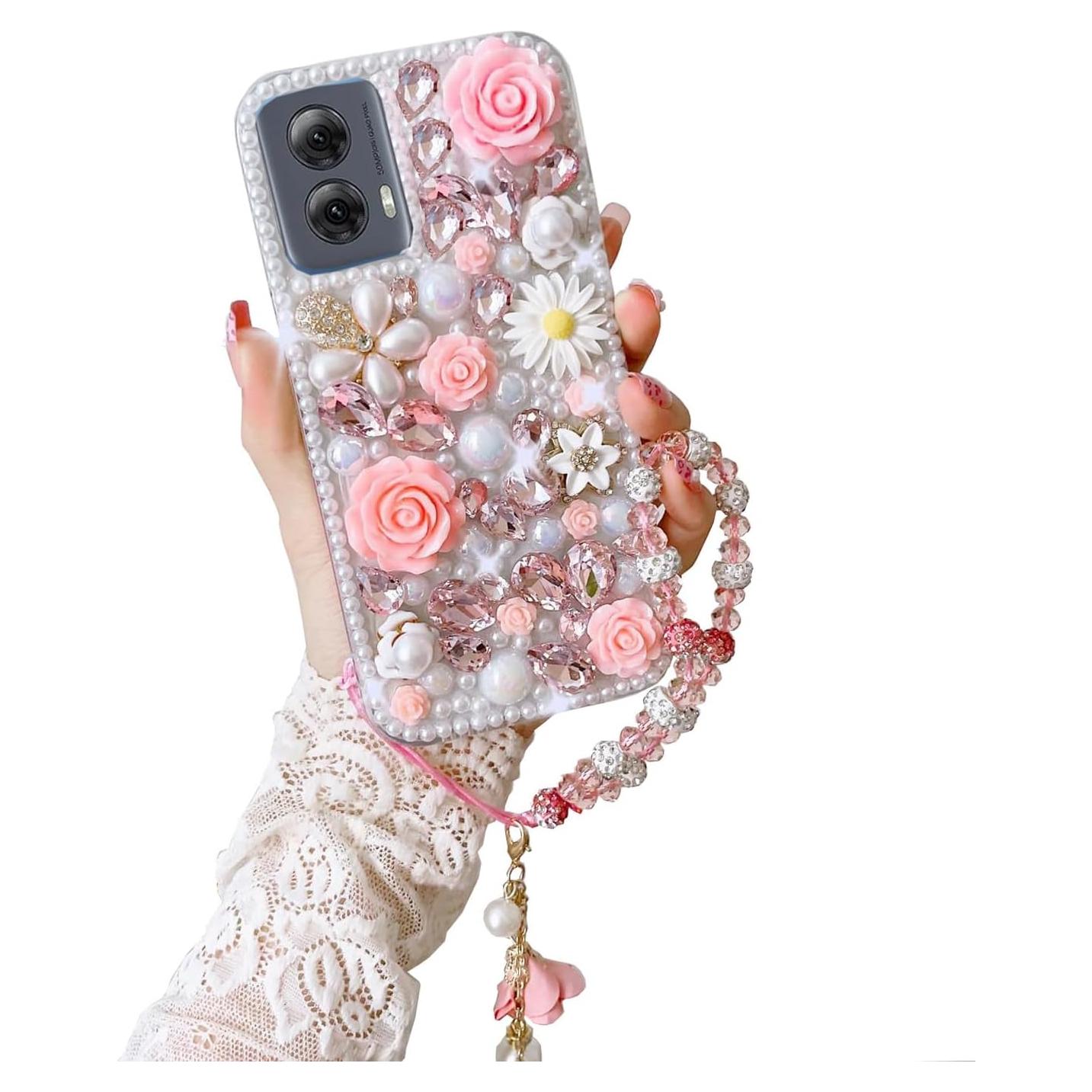 Funda Brillante Rosa para Moto G Power 5G 2024 - SupShop