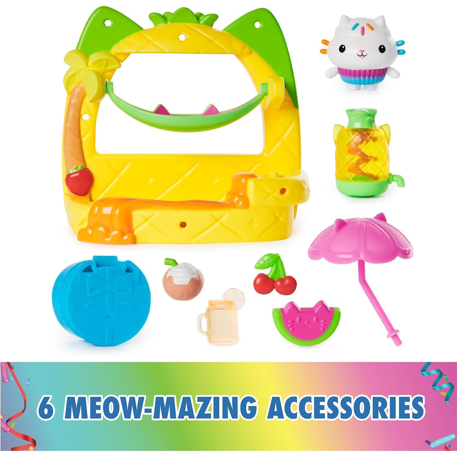 Set de Juego Casa de Muñecas Gabby Balcón Cakey 8 Piezas