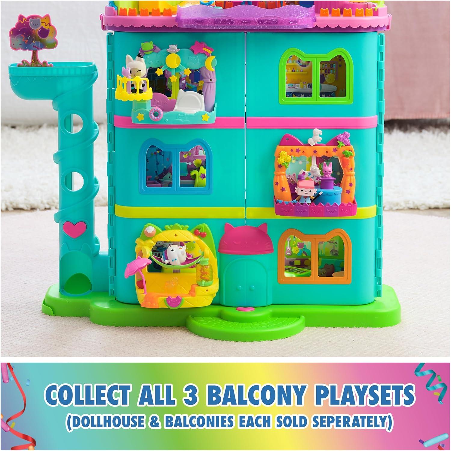 Set de Juego Casa de Muñecas Gabby Balcón Cakey 8 Piezas