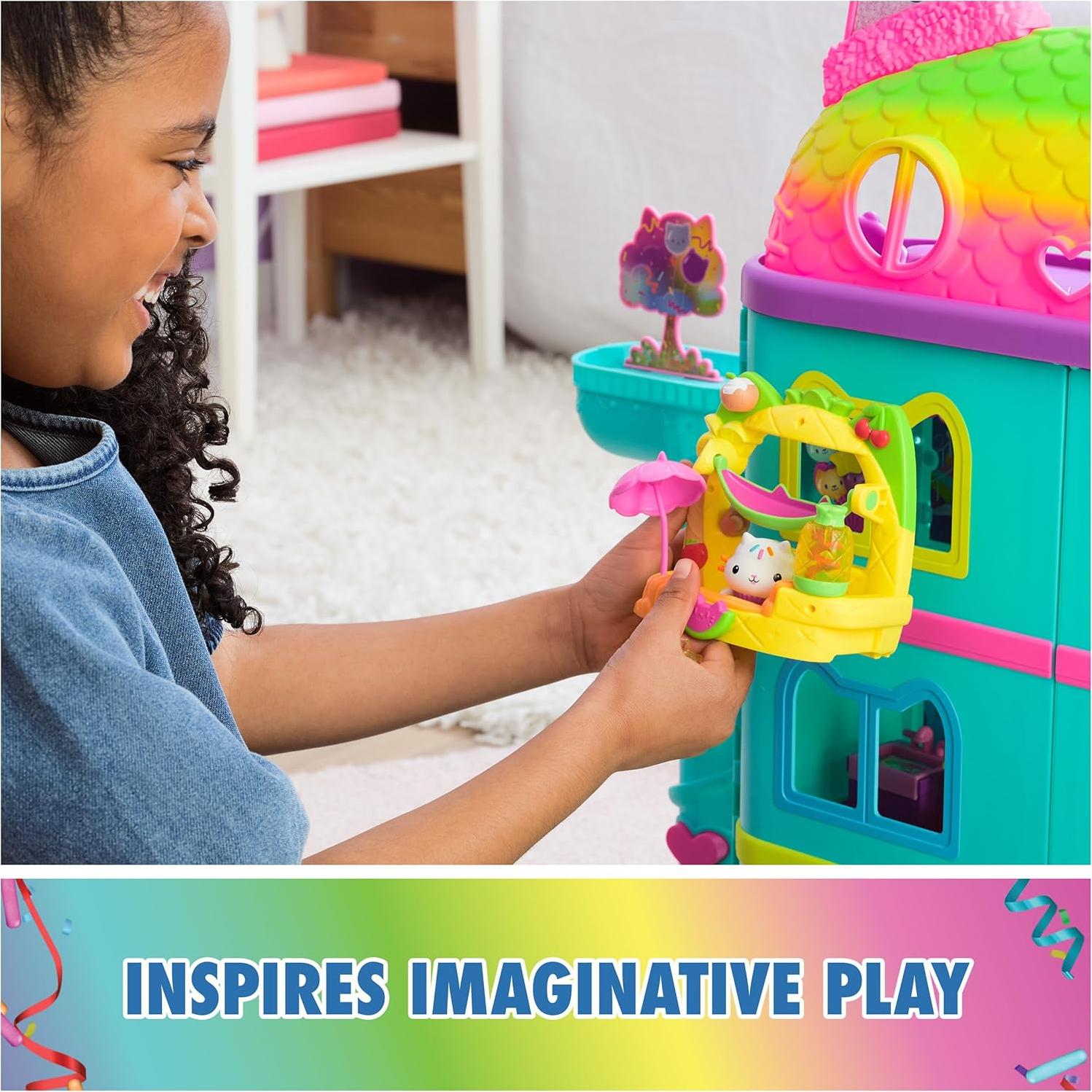 Set de Juego Casa de Muñecas Gabby Balcón Cakey 8 Piezas