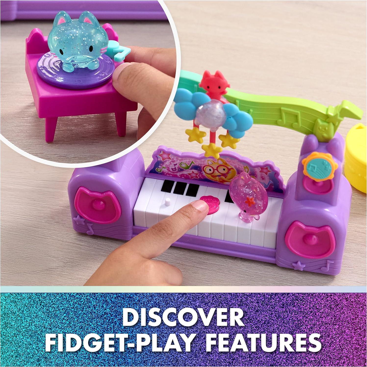 Set de Fiesta Paw-Some Gabby's Dollhouse con DJ Catnip y Gato Borrador