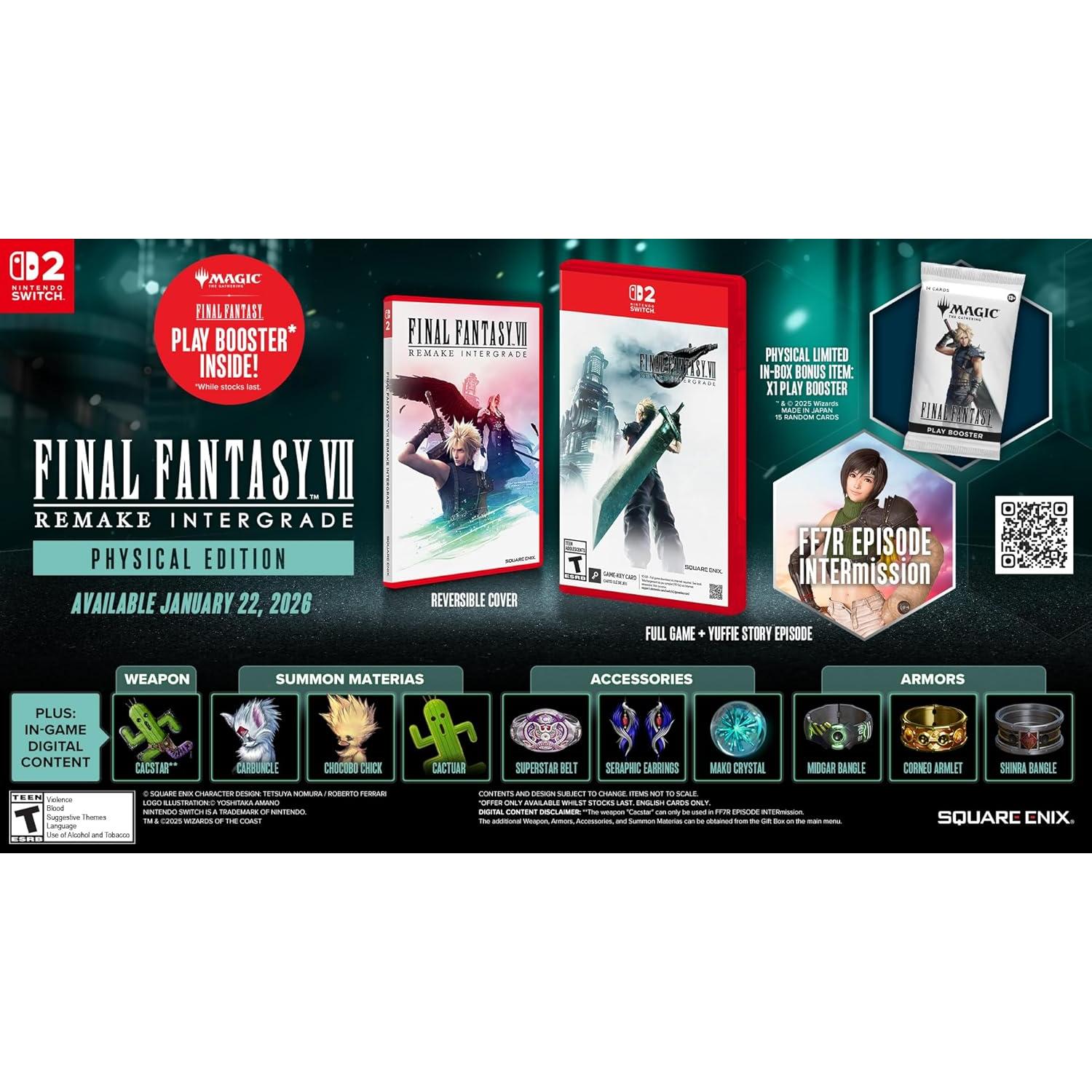 FINAL FANTASY VII REMAKE INTERGRADE - Nintendo Switch con Booster