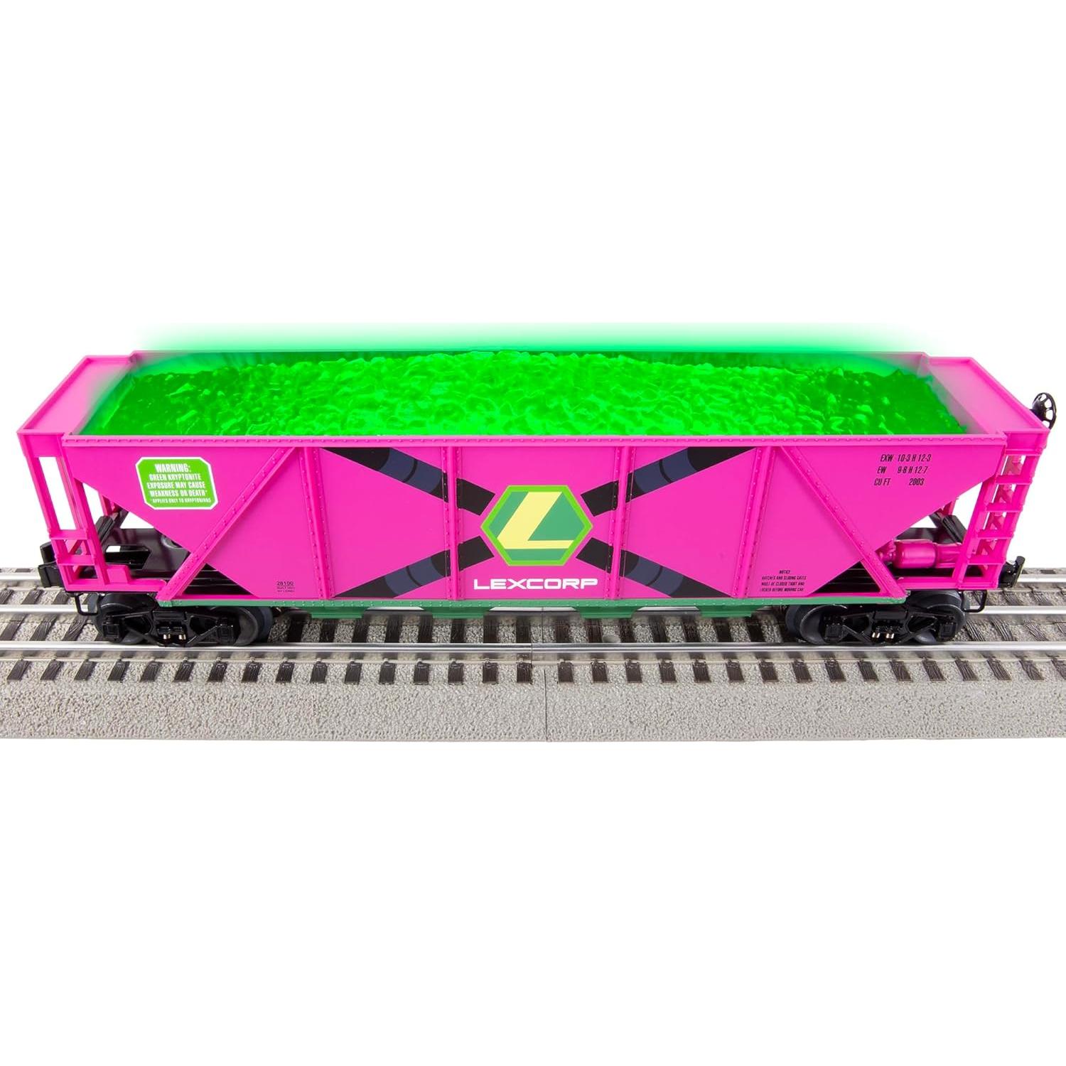 Vagón de tren Lionel O Gauge LexCorp Kryptonite LED