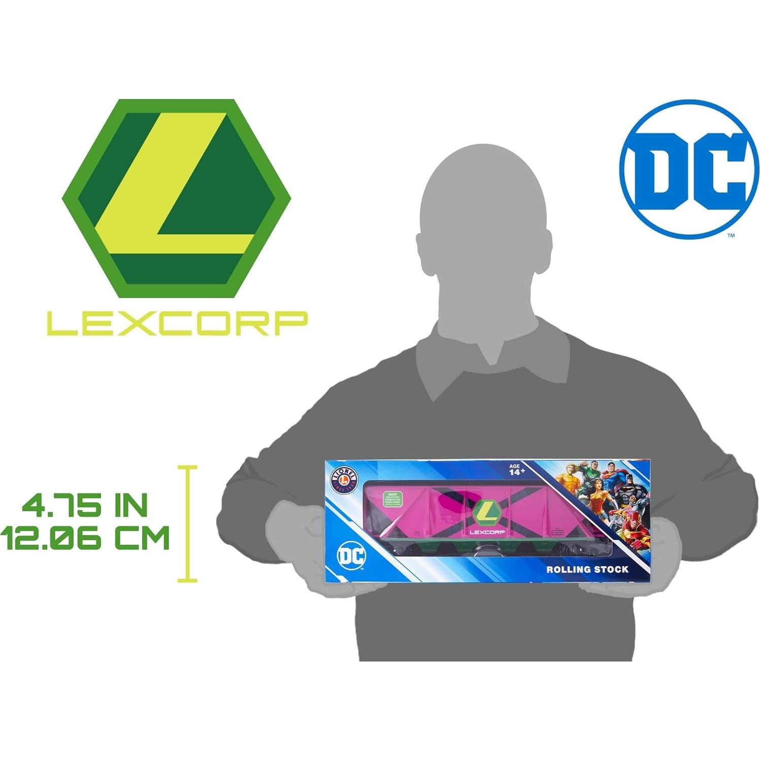 Vagón de tren Lionel O Gauge LexCorp Kryptonite LED