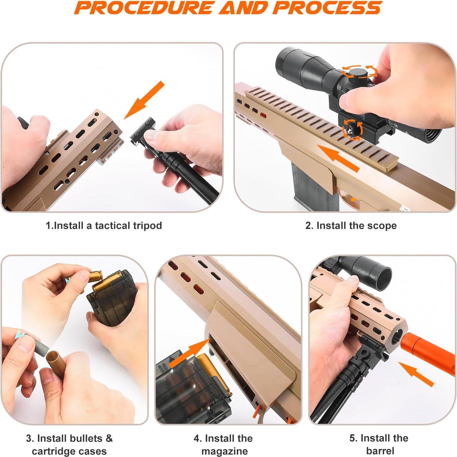 Rifle de francotirador de juguete GMNIDO 94 cm con mira