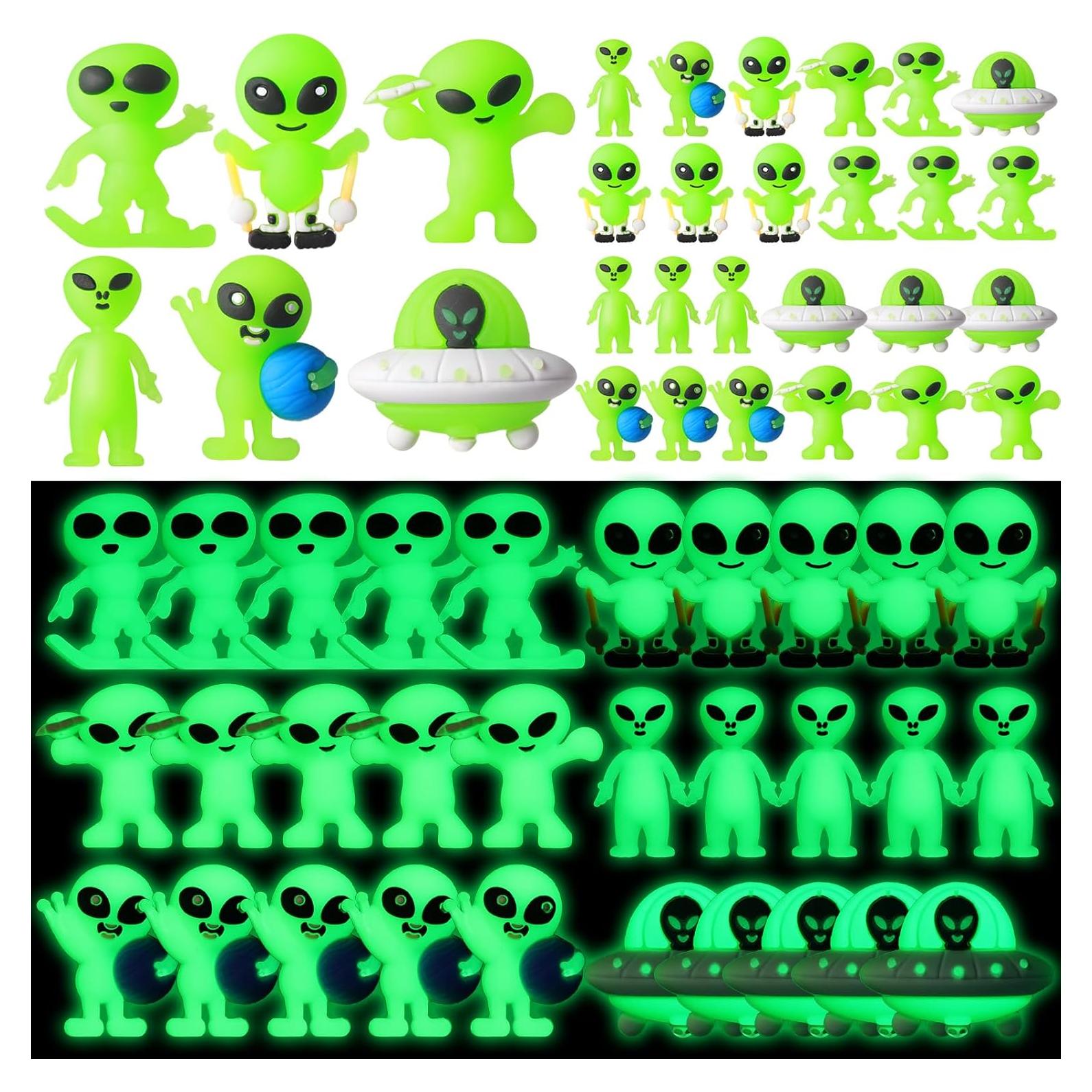 15 Figuras Mini Alienígenas Brillantes en la Oscuridad PVC