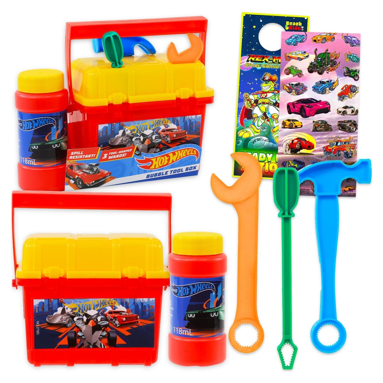 Set de Burbujas Hot Wheels con Caja de Herramientas y Varitas