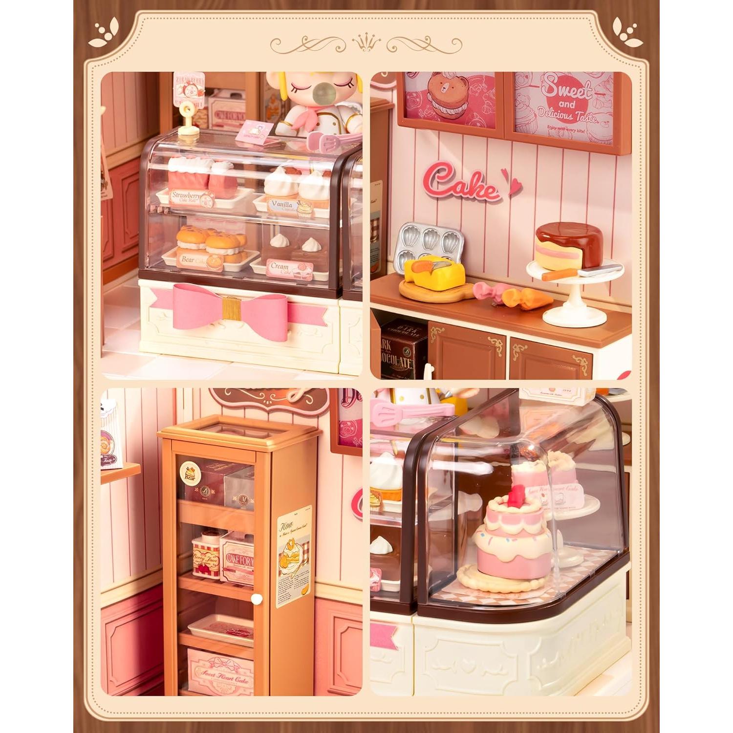 Rolife Super Creator Miniatura Casa Tienda de Pasteles LED 16.5x15.2cm