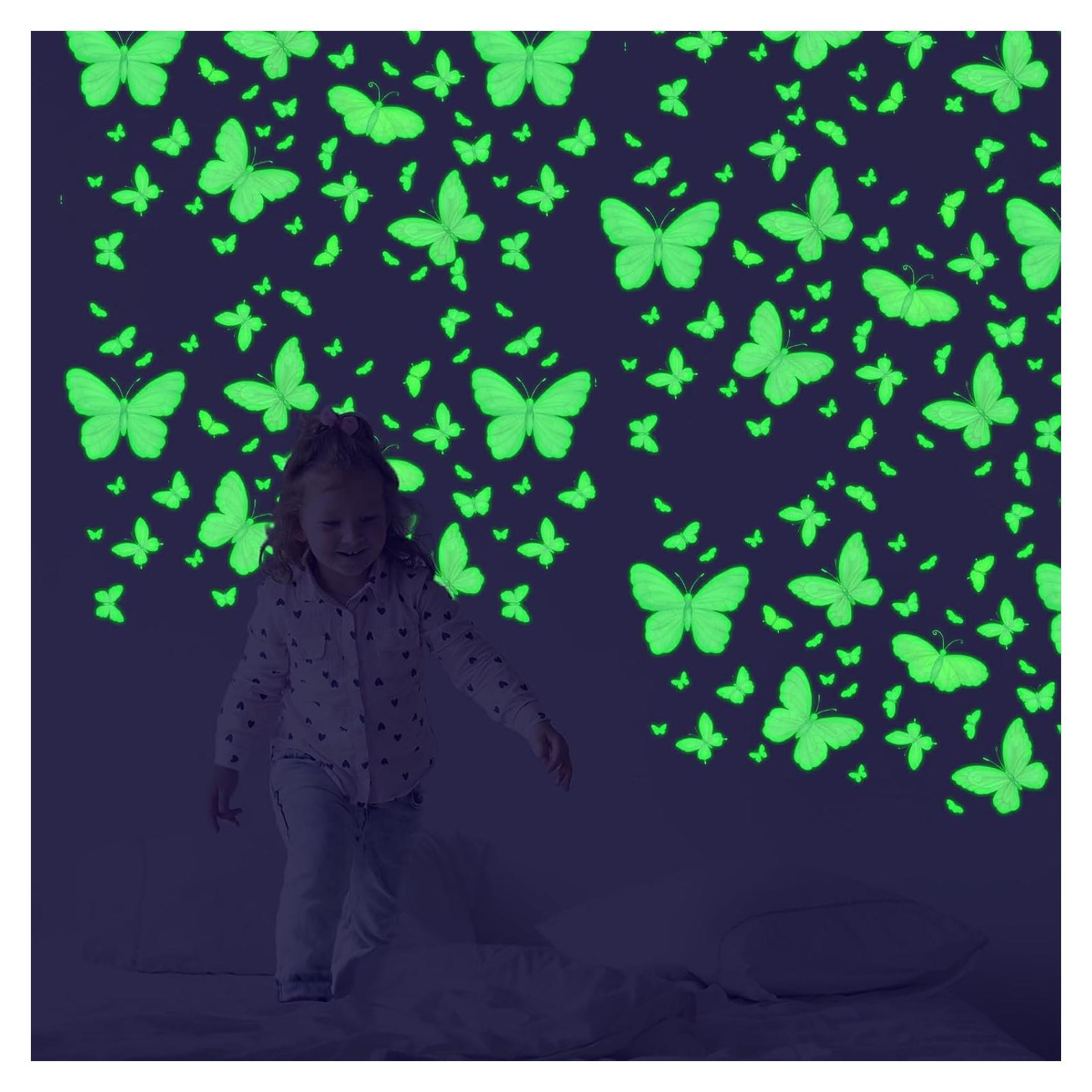 Calcomanías Luminiscentes Mariposas SROJDHFJB 85 PCS 30x21 cm
