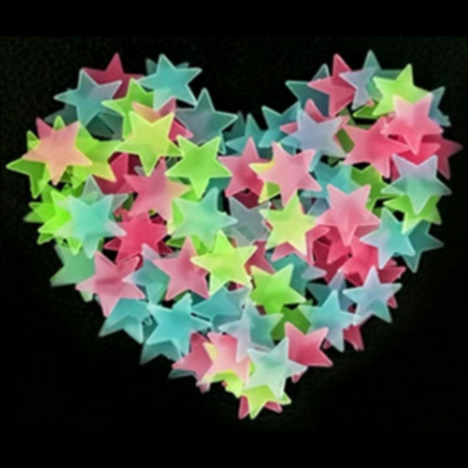 50 Calcomanías de Estrellas Luminiscentes Seadiquiet para Pared